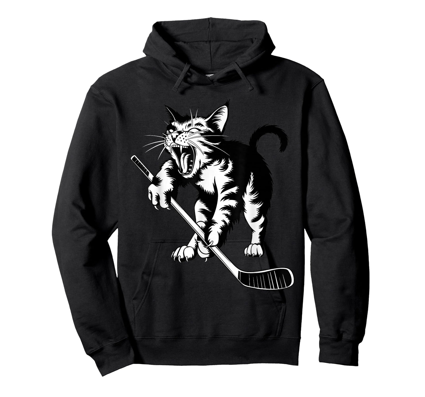 Cat Playing Ice Hockey T-Shirt
