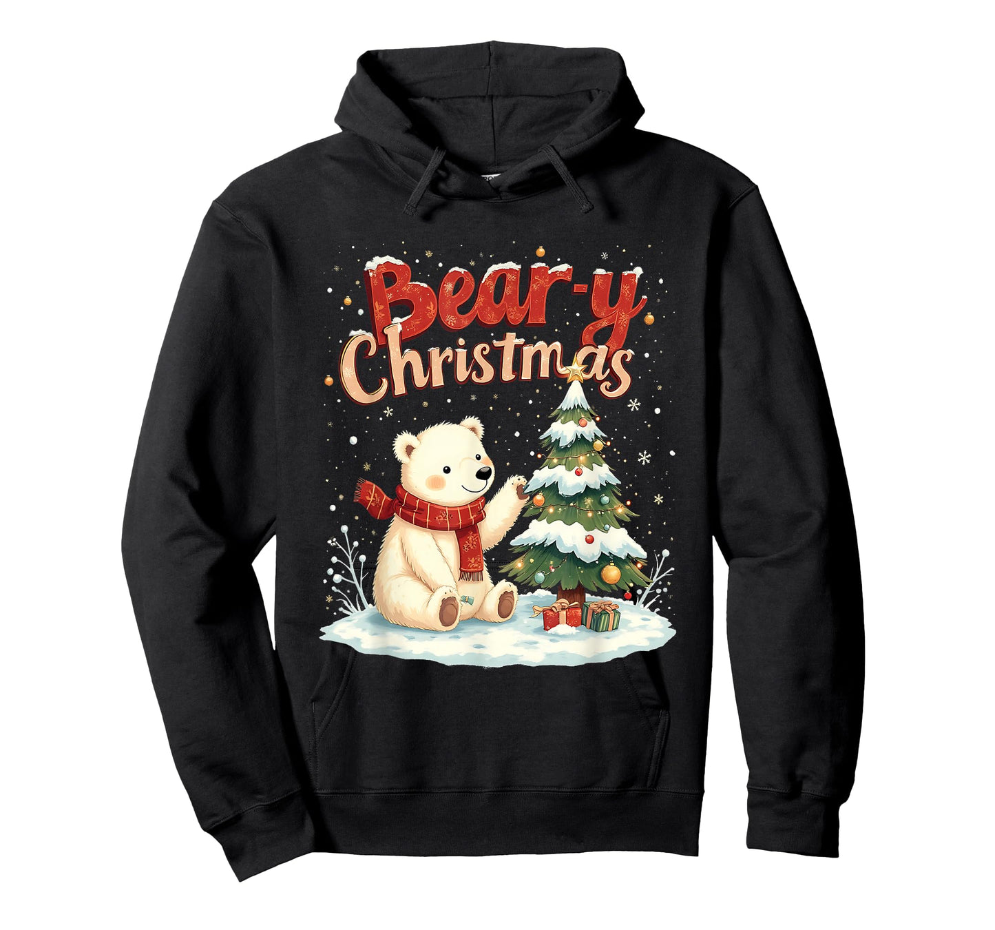 Bear-y Christmas Cute Polar Bear Holiday Pun Gift T-Shirt