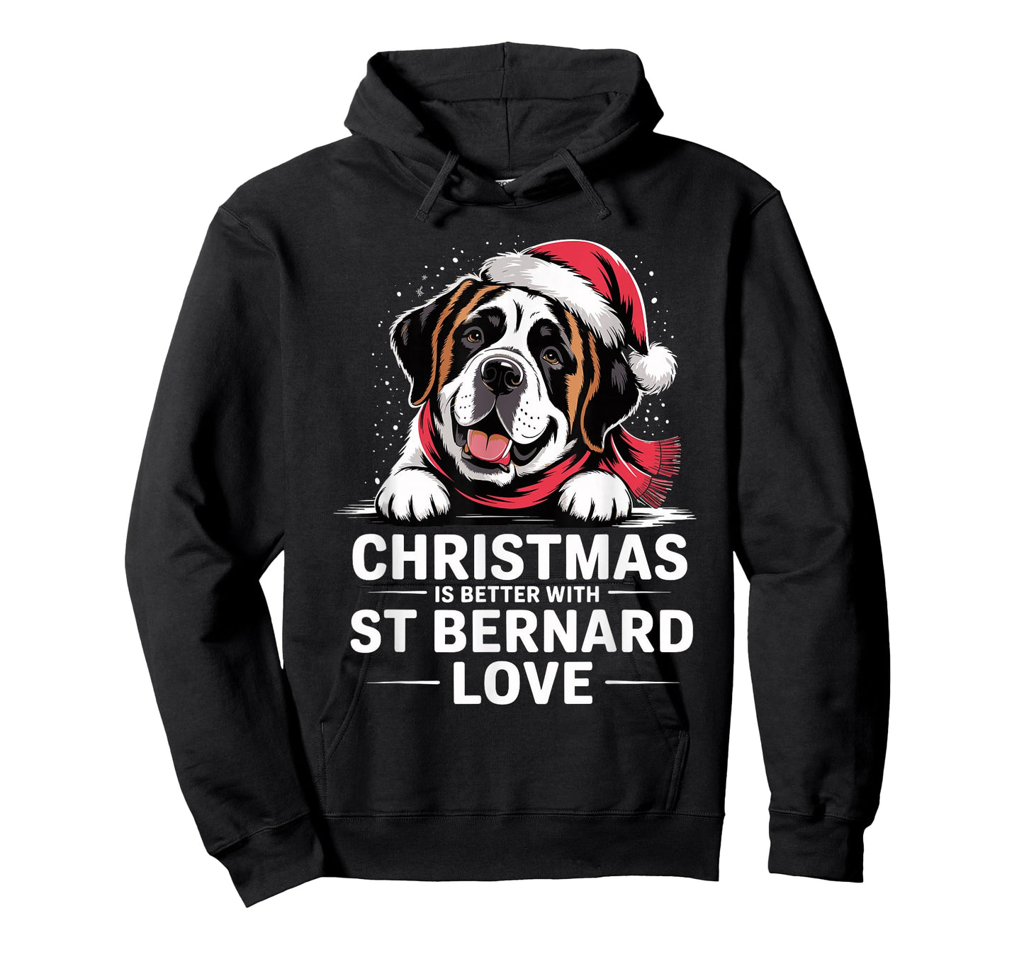 Cute Xmas Puppy Christmas is Better with Saint Bernard Love T-Shirt