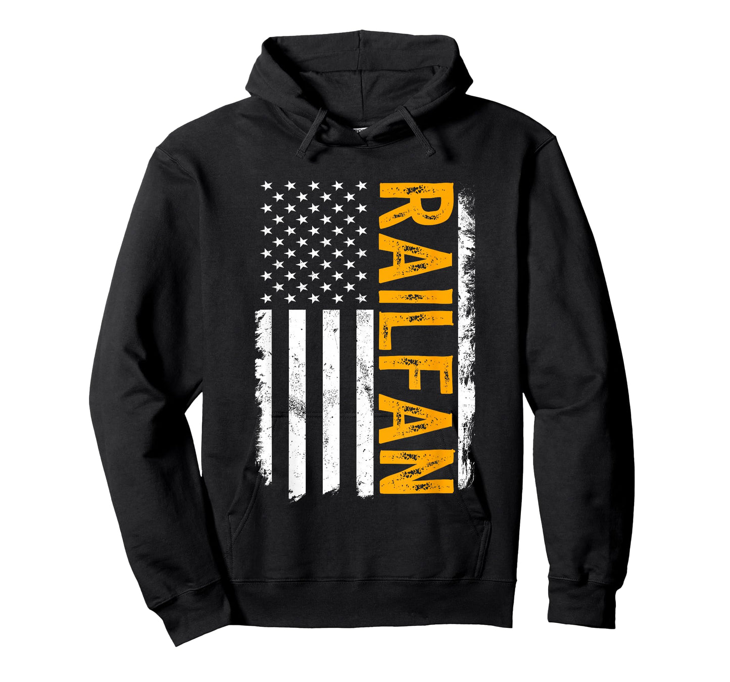 Railfan American Flag, Train Buff, Rail Buff, Trainspotter T-Shirt