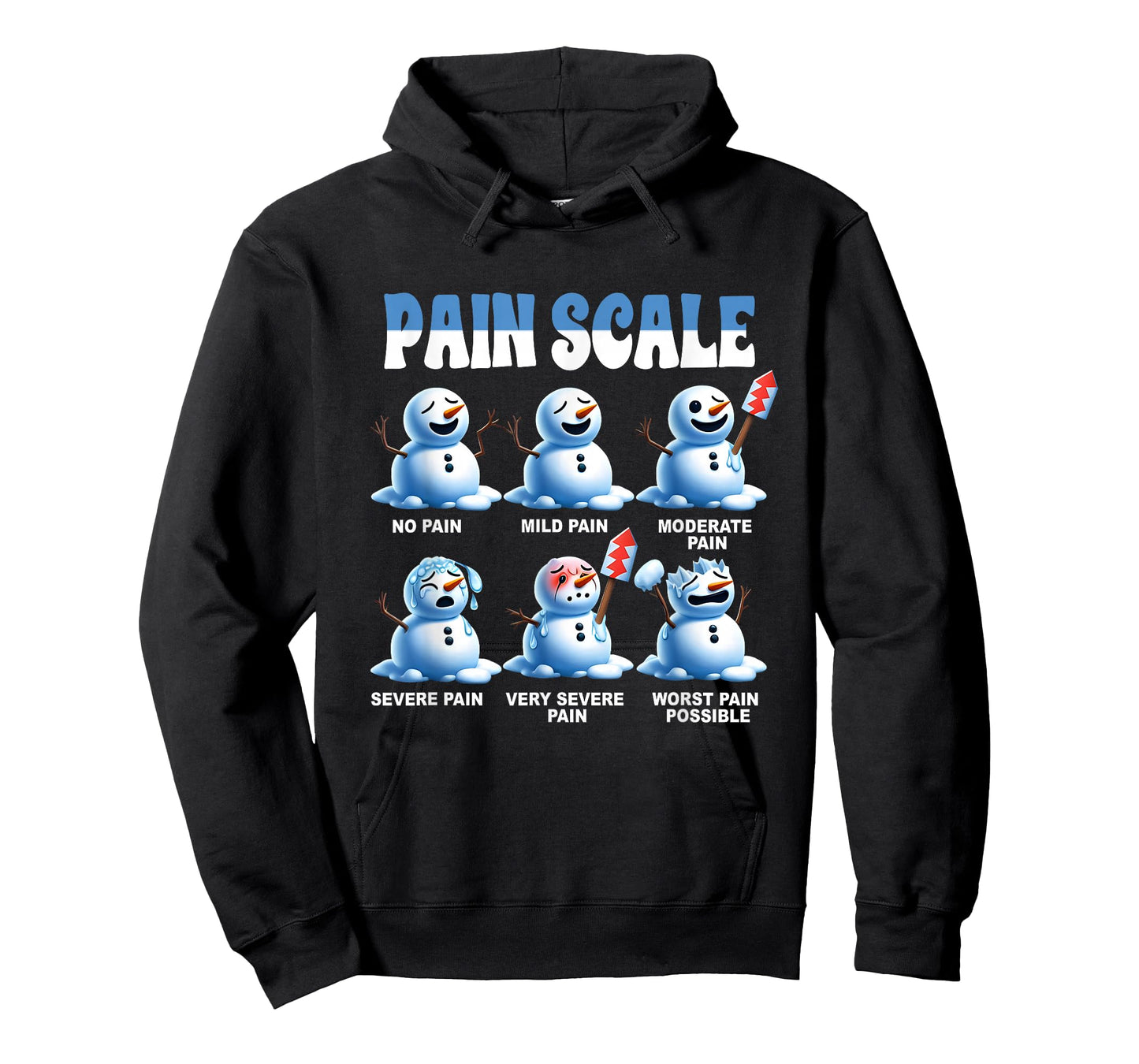 Pain Scale Snowman Nurse Medical Humor Christmas Healthcare T-Shirt