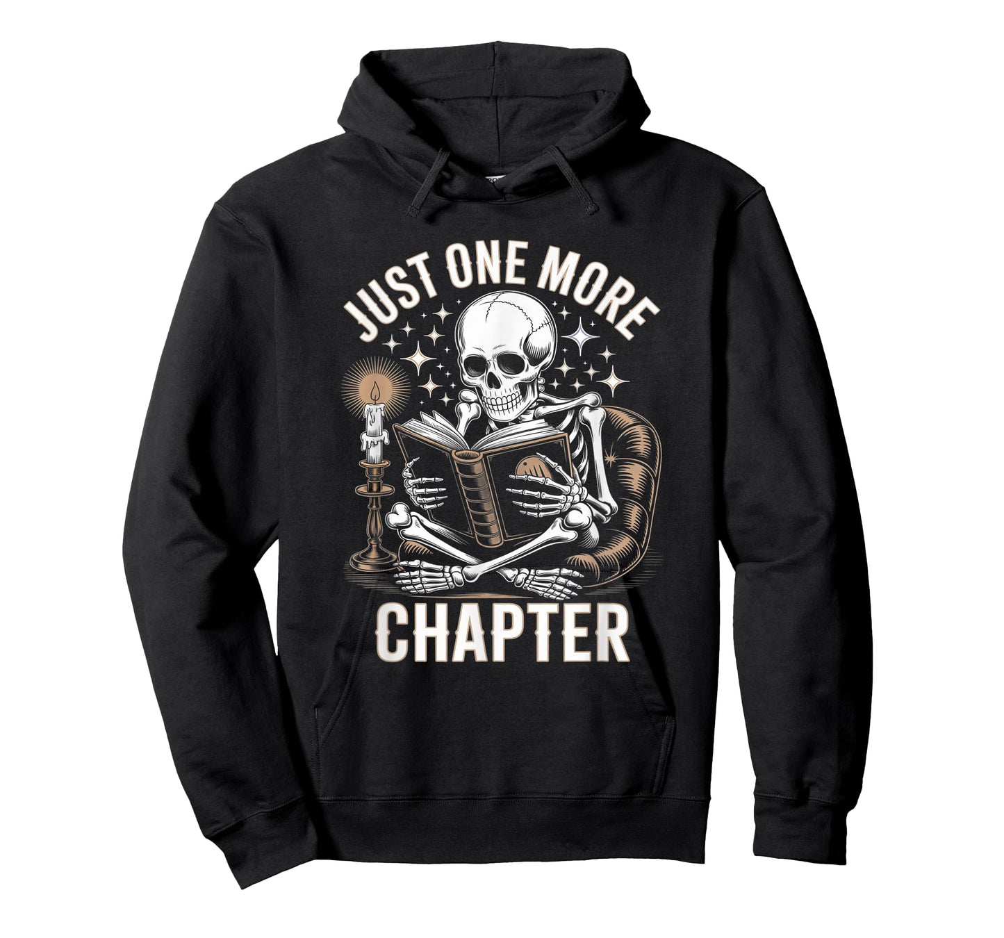 One More Chapter Skeleton Reading Books Lovers Readers T-Shirt