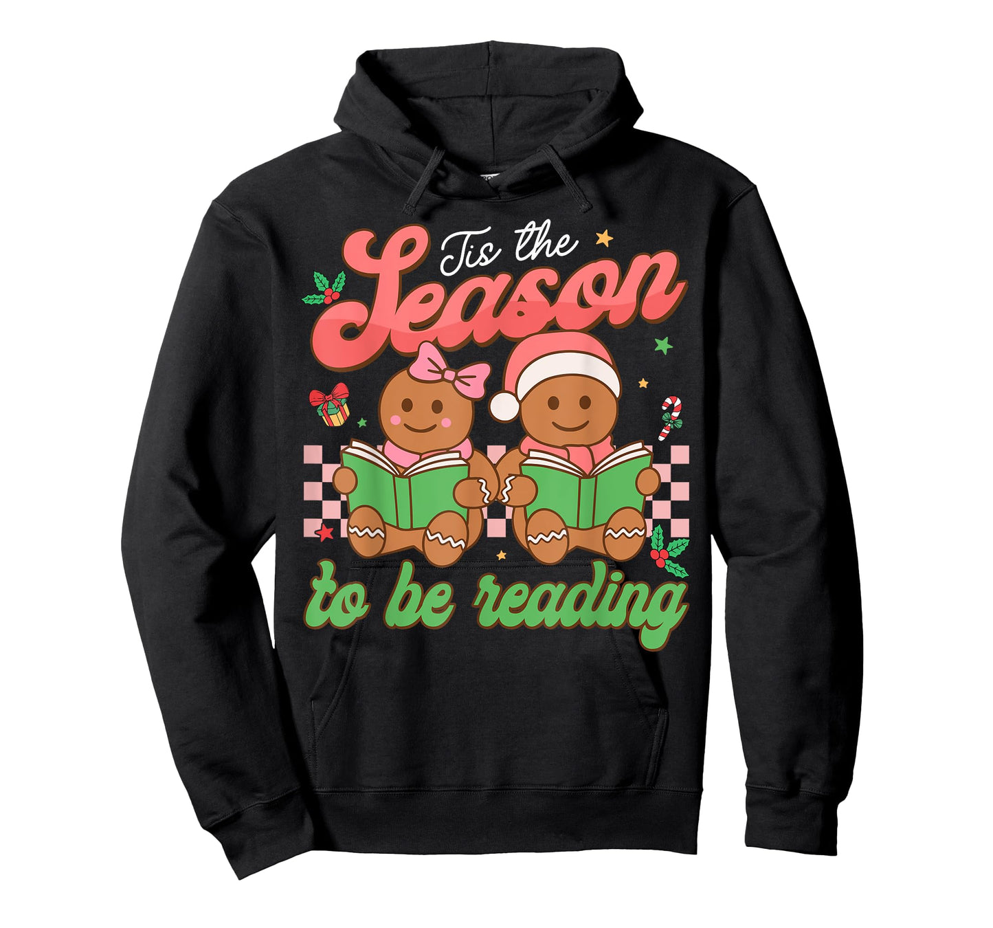 Tis The Season Book Reading Gingerbread Teacher Librarian T-Shirt