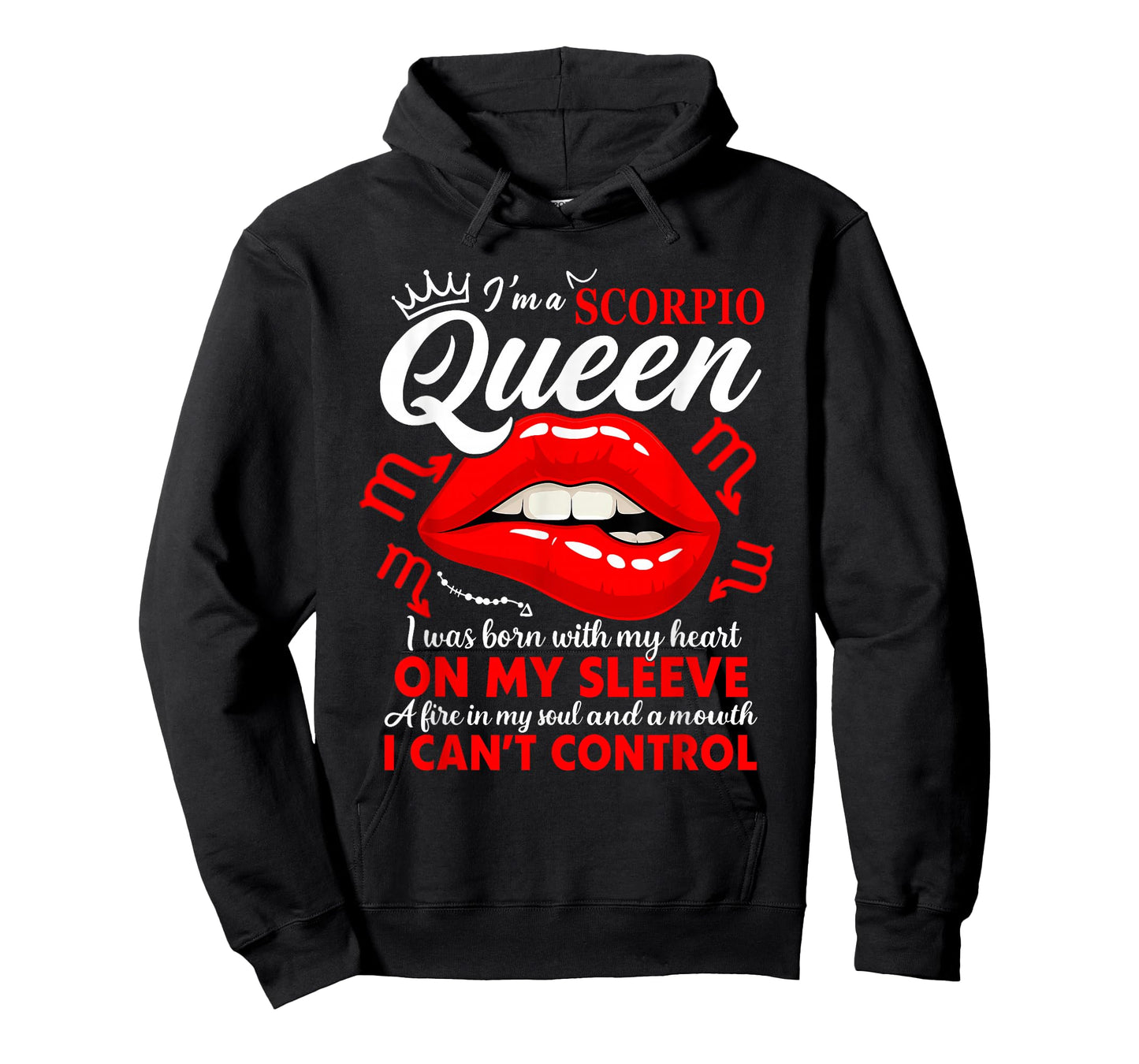 Scorpio Queen Zodiac Red Lip Birthday Graphic Men Women T-Shirt