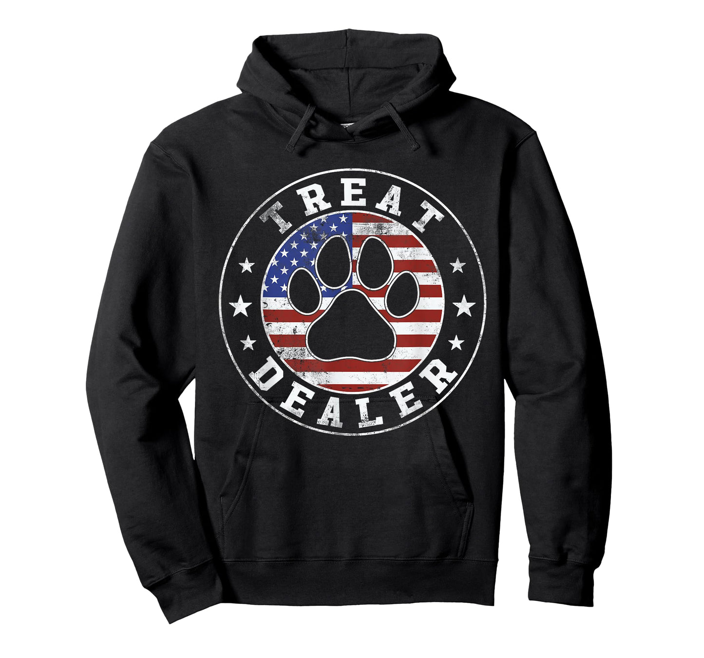 Dog Treat Dealer Dog Lover US American Flag Men Women T-Shirt