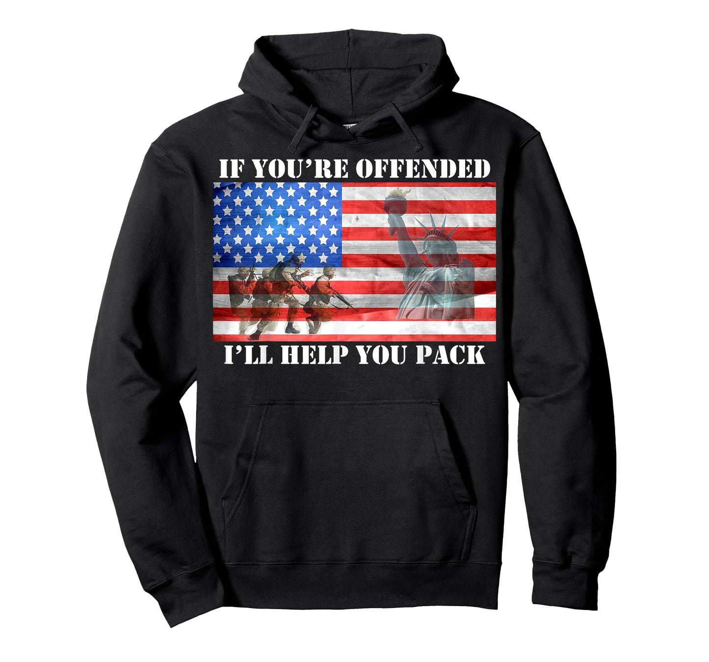 If You're Offended I'll Help You Pack American Flag Liberty T-Shirt