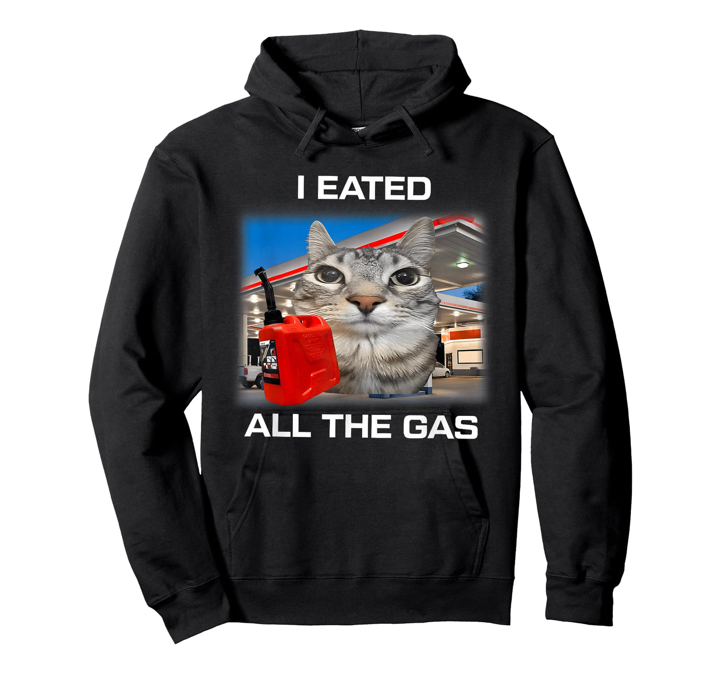I Eated All The Gas Cat Meme Gen Z Humor Y2k Kitten Meme T-Shirt