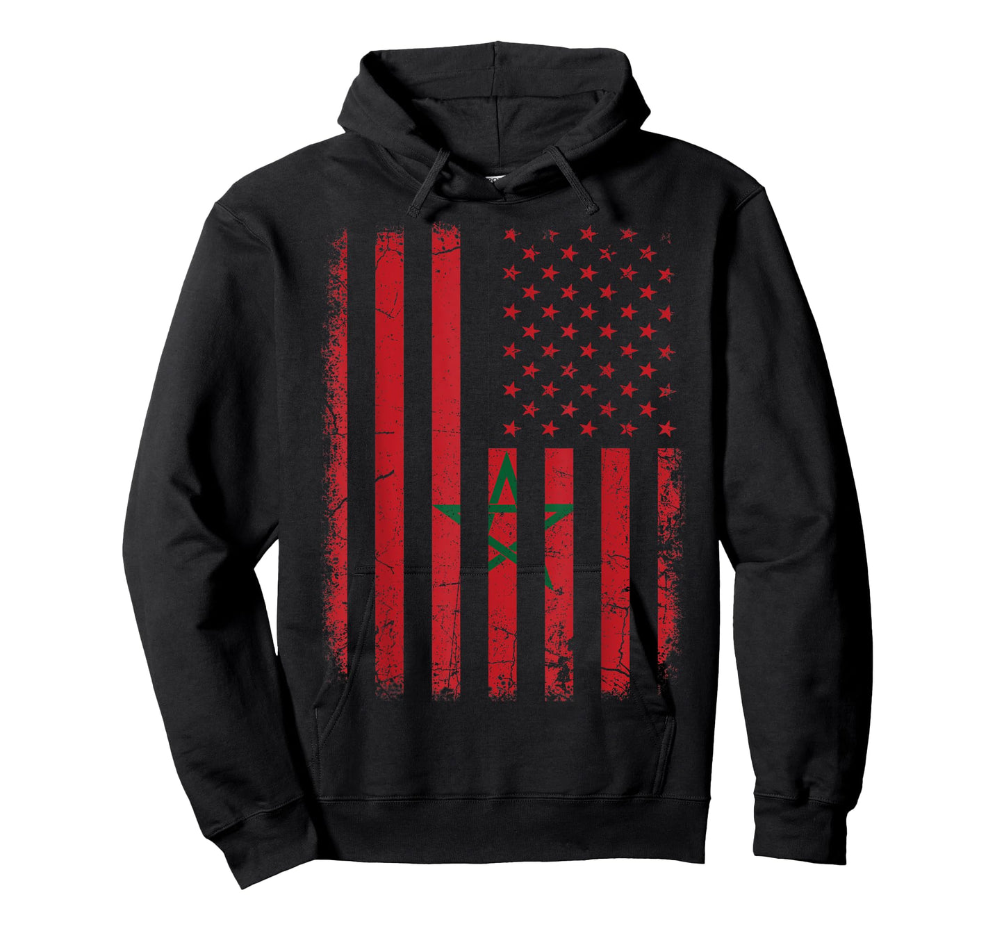 Moroccan American Flag Moroccan Roots Morocco America T-Shirt for Women Kids Men
