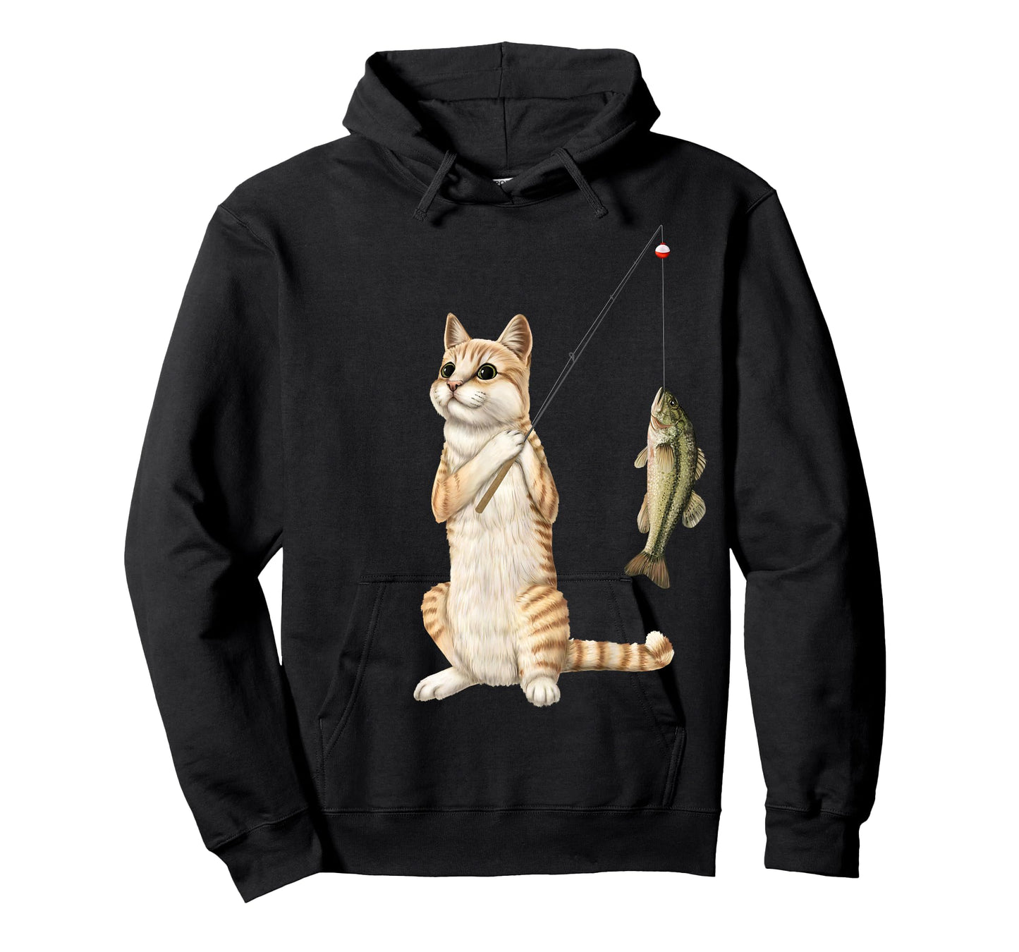 Fishing cat with a bass T-Shirt