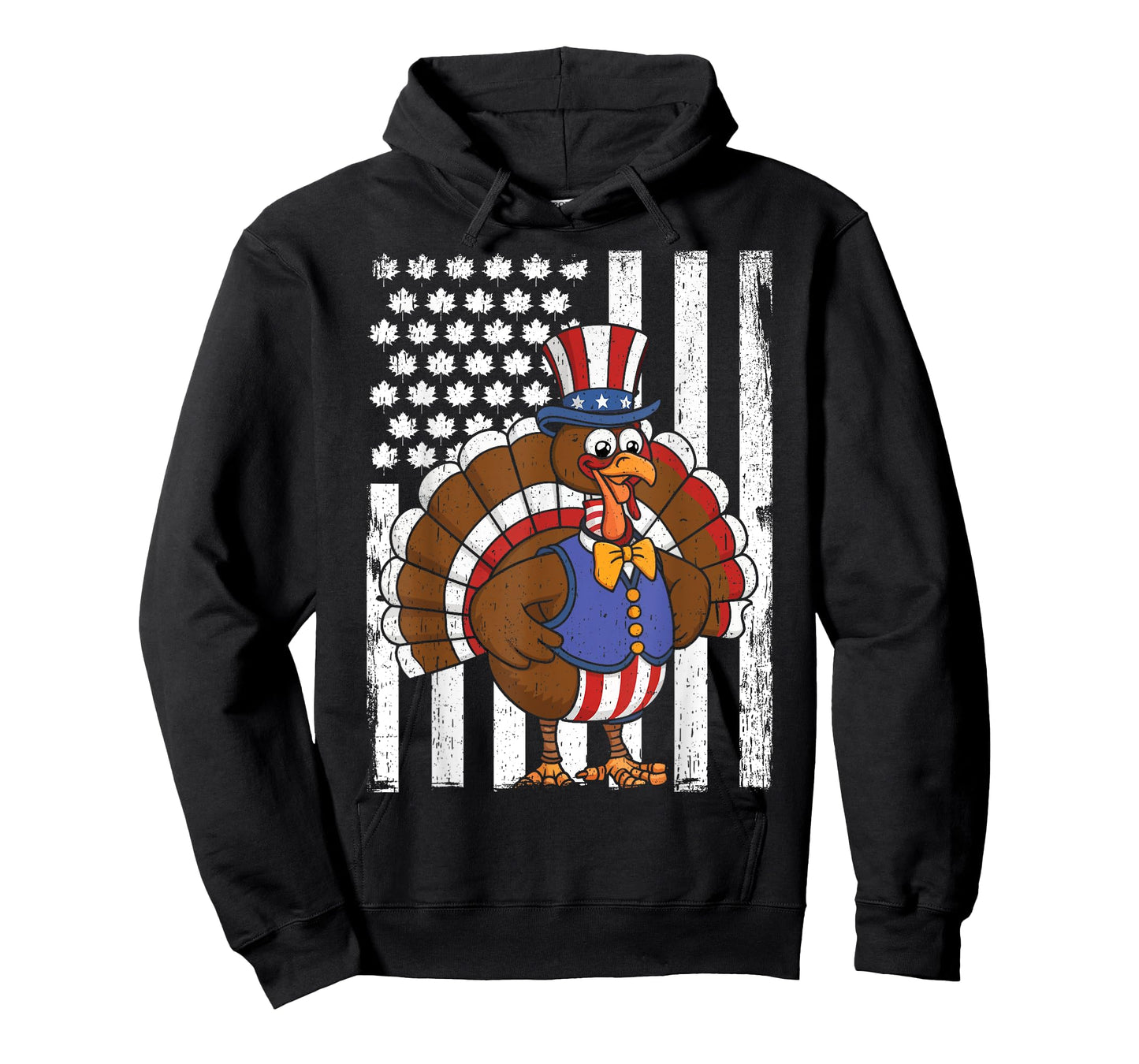 Happy Turkey Day Thanksgiving USA Flag Patriotic Funny T-Shirt