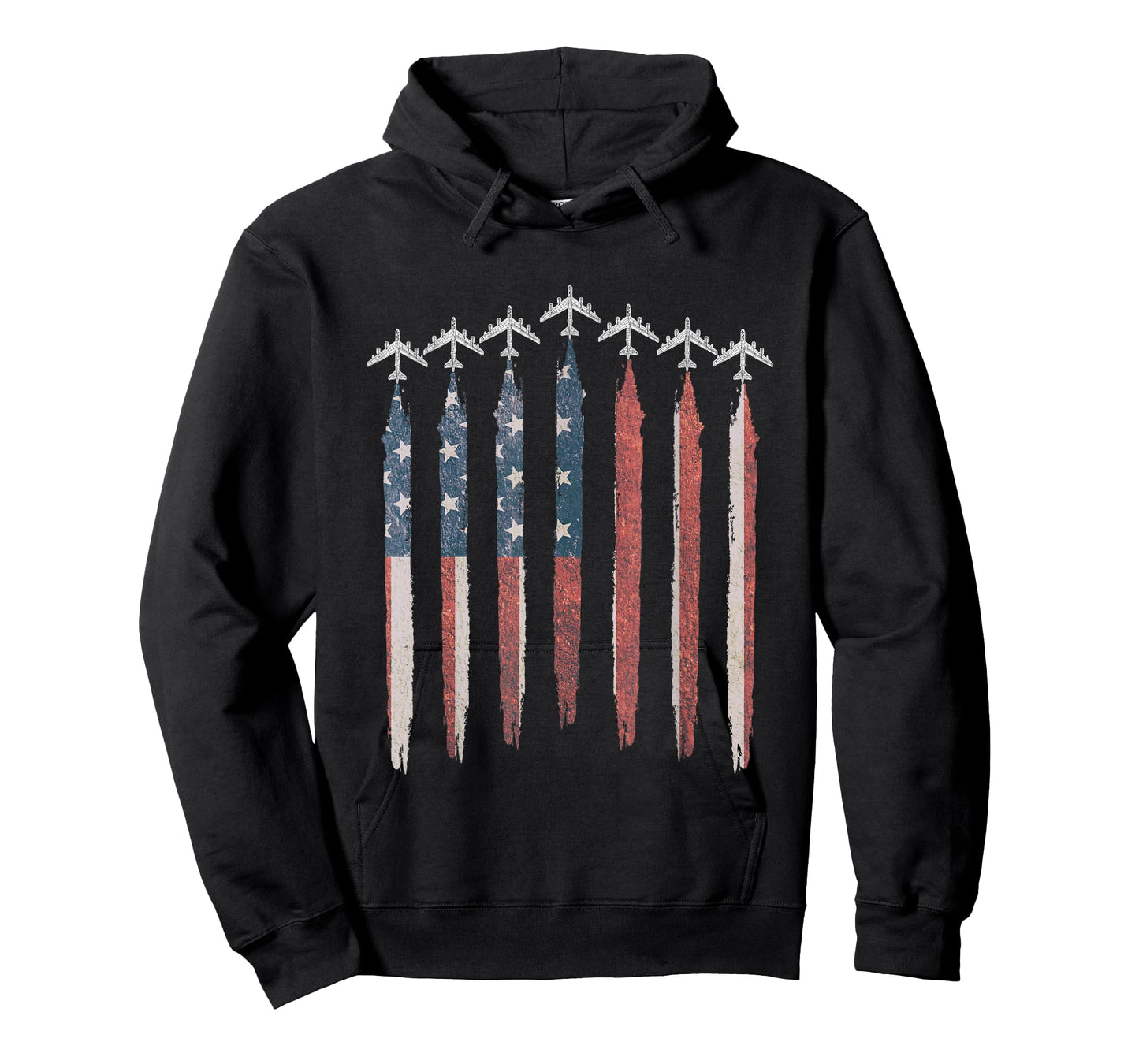B-52 Stratofortress Bomber Airplane USA Flag B-52 July 4th T-Shirt