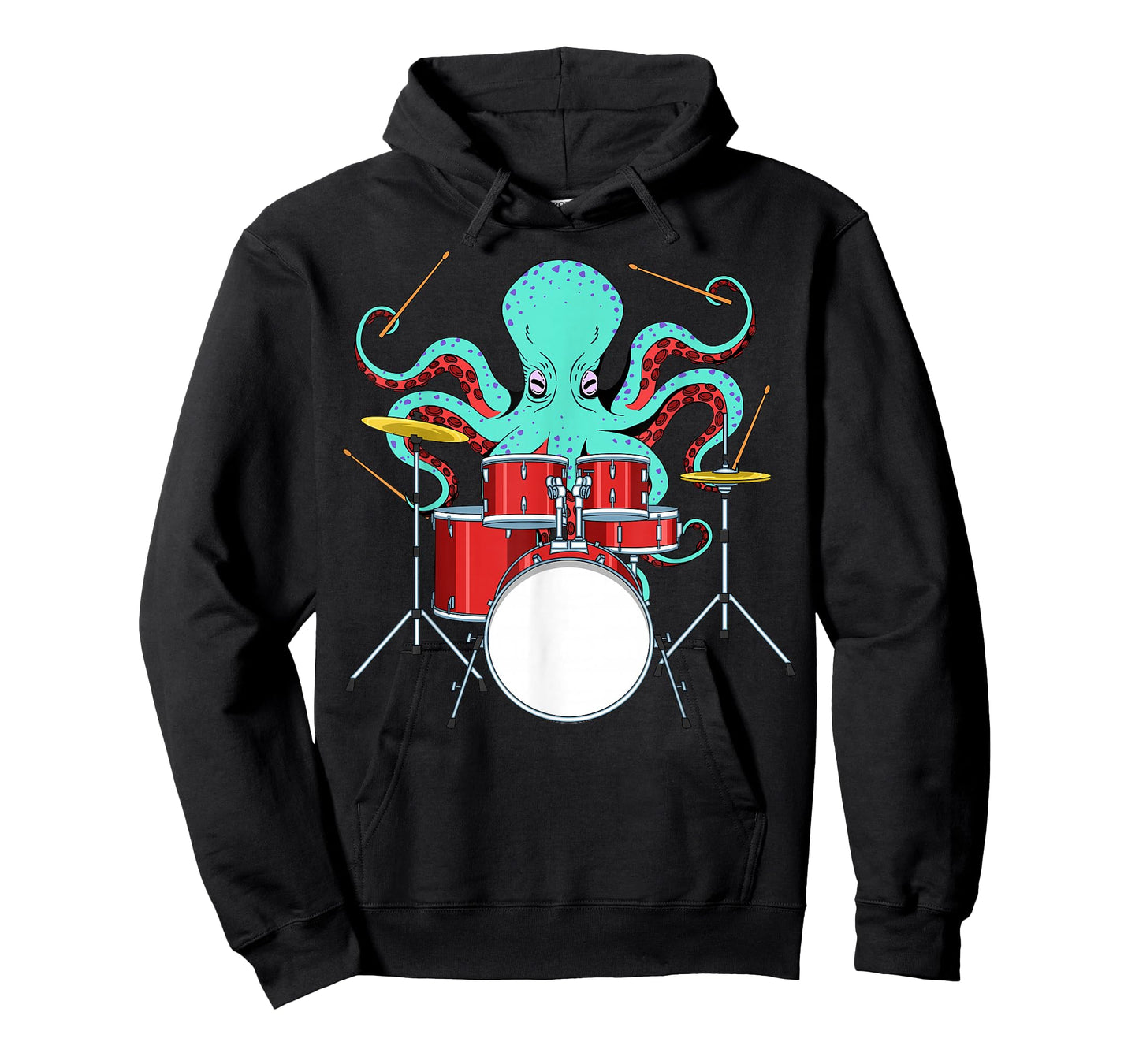 Octopus Drummer Drums Lover Kit Snare Bass Hi-Hat Trap Set T-Shirt