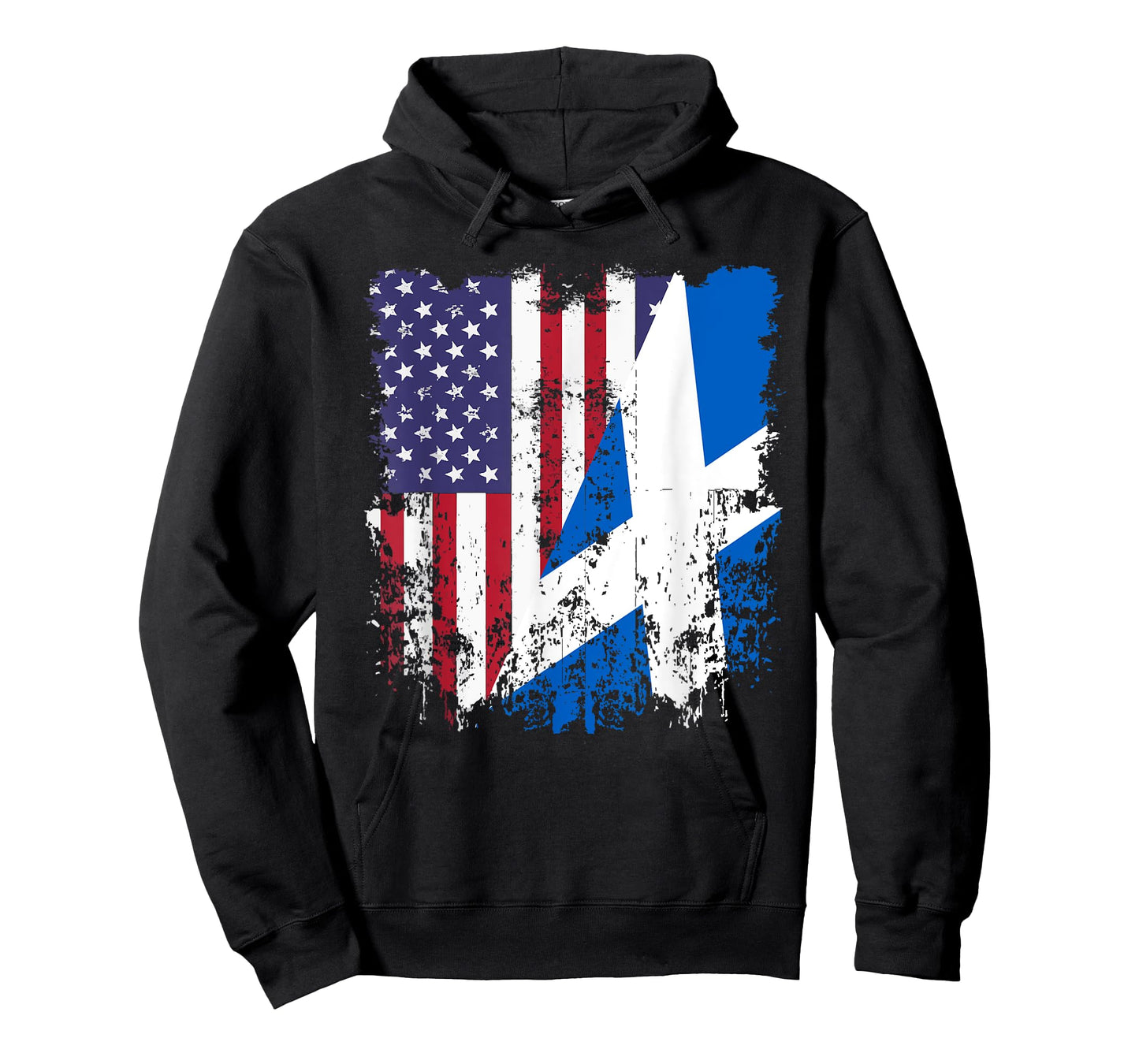 Scottish Roots Half American Flag Scotland Flag T-Shirt for Women Girls Kids Men