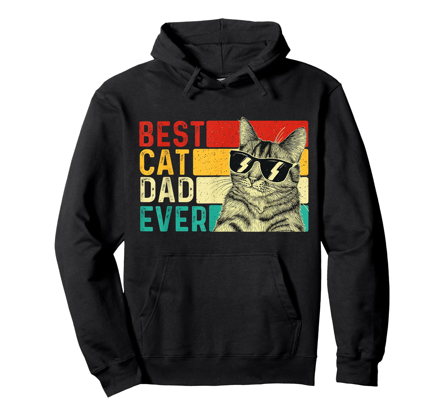 Best Cat Dad Ever - Retro Vintage Animal Pet Lover Kitten Men Women Kids T-Shirt
