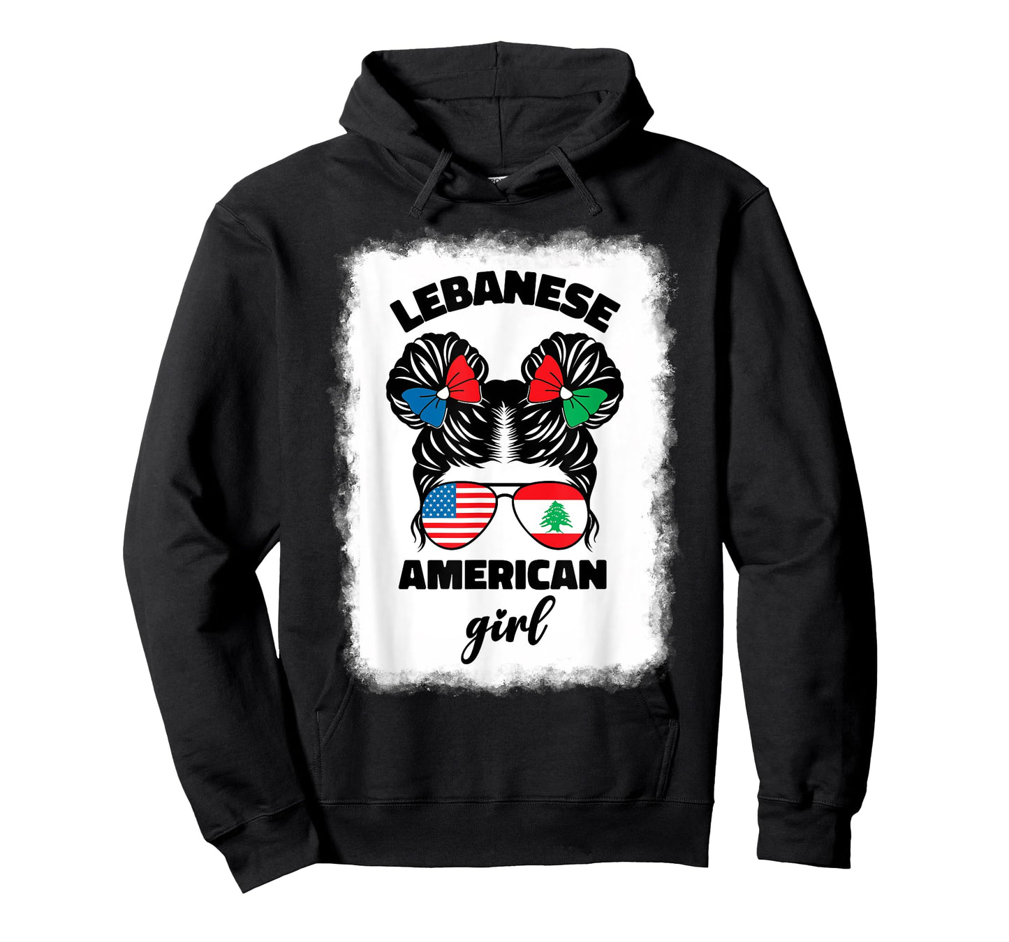 Funny Half American And Lebanese Lebanon Usa Flag Kids Girls T-Shirt