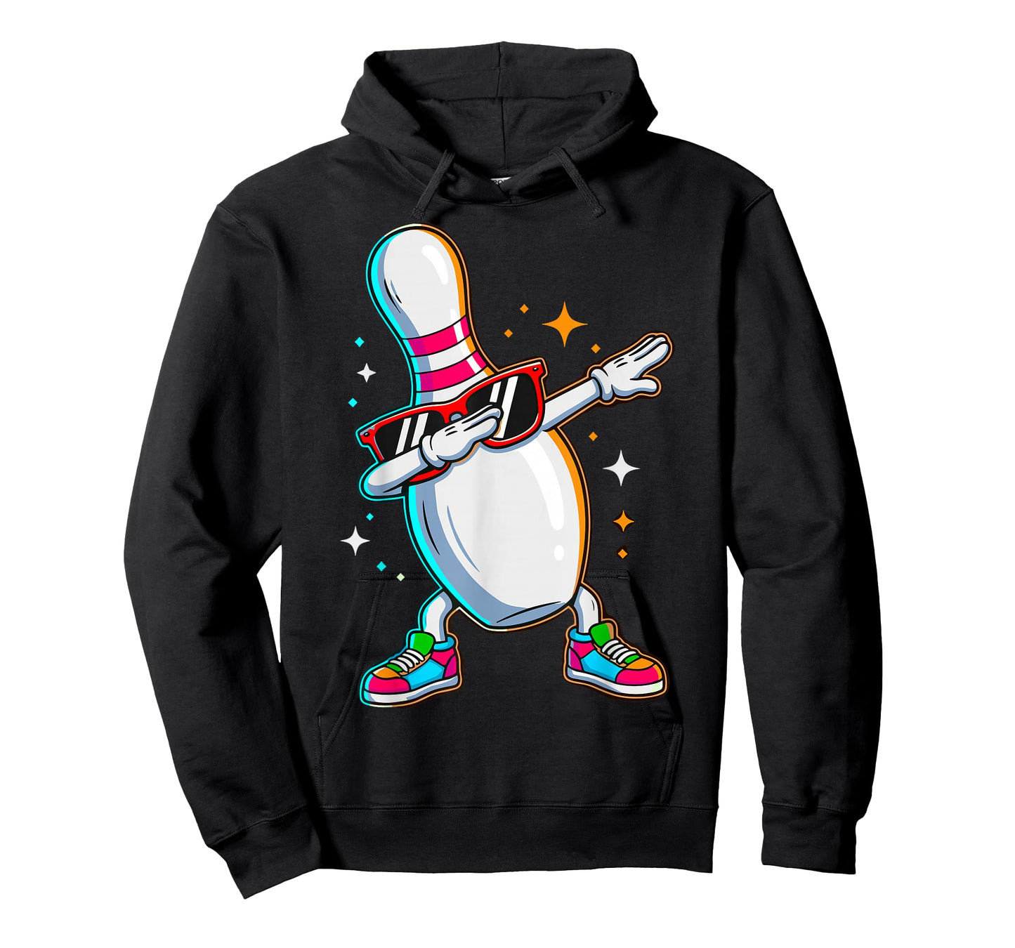 Dabbing Bowling Pin with Sunglasses Bowler T-Shirt