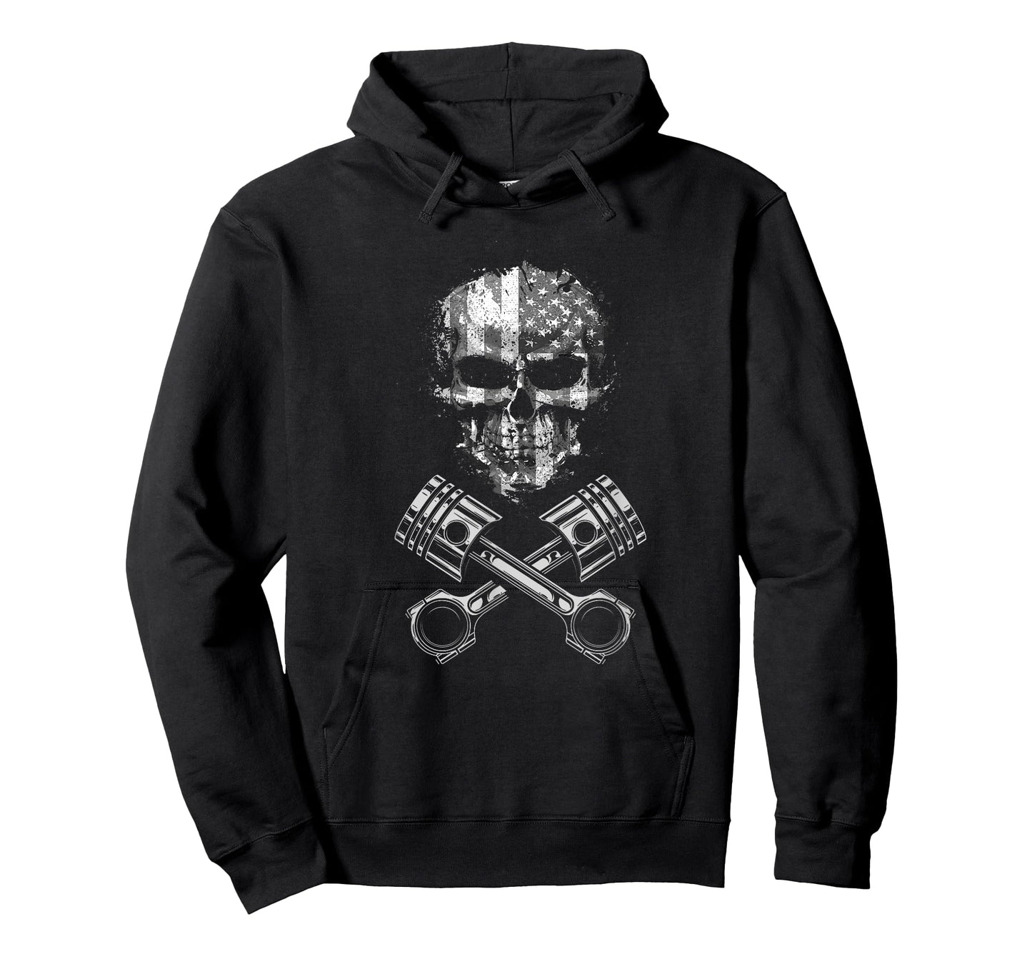 Motorcycle Apparel - American Flag Skull Biker Motorcycle Women Kids Men T-Shirt