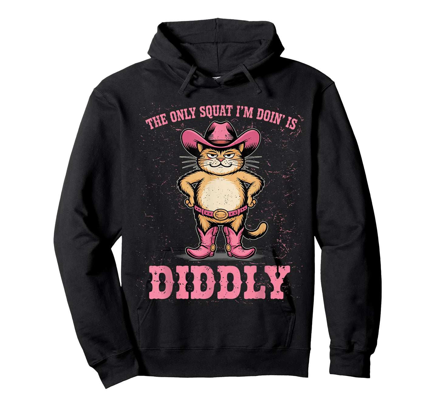 The Only Squat I'm Doing is Diddly Squat Funny Cat T-Shirt