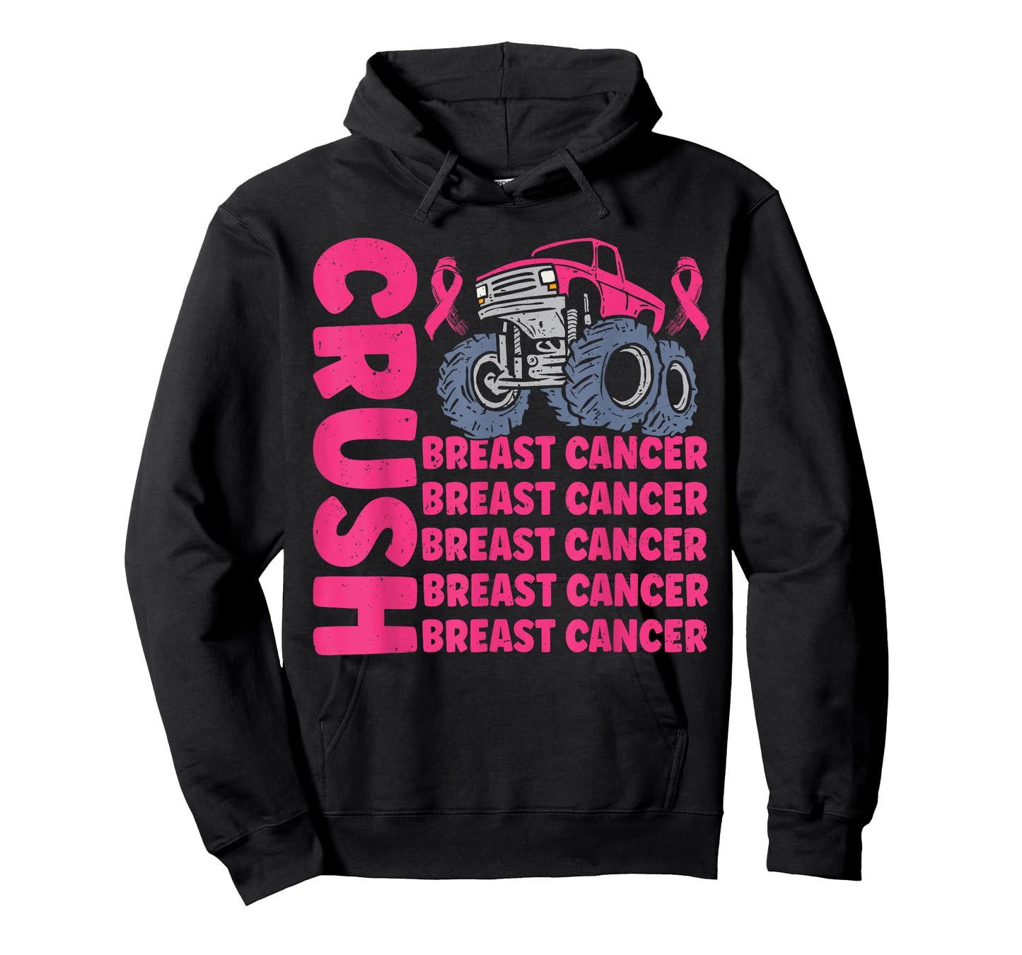 Crush Breast Cancer Awareness Truck pink Women Men Boys T-Shirt