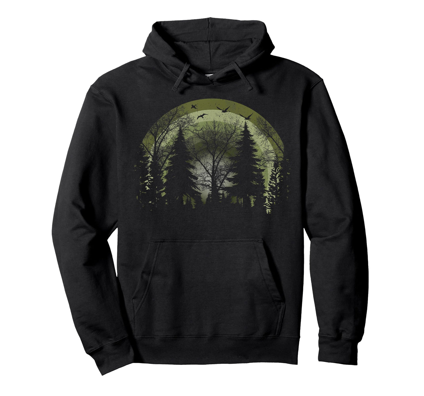 retro forest wildlife trees outdoors nature vintage graphic T-Shirt