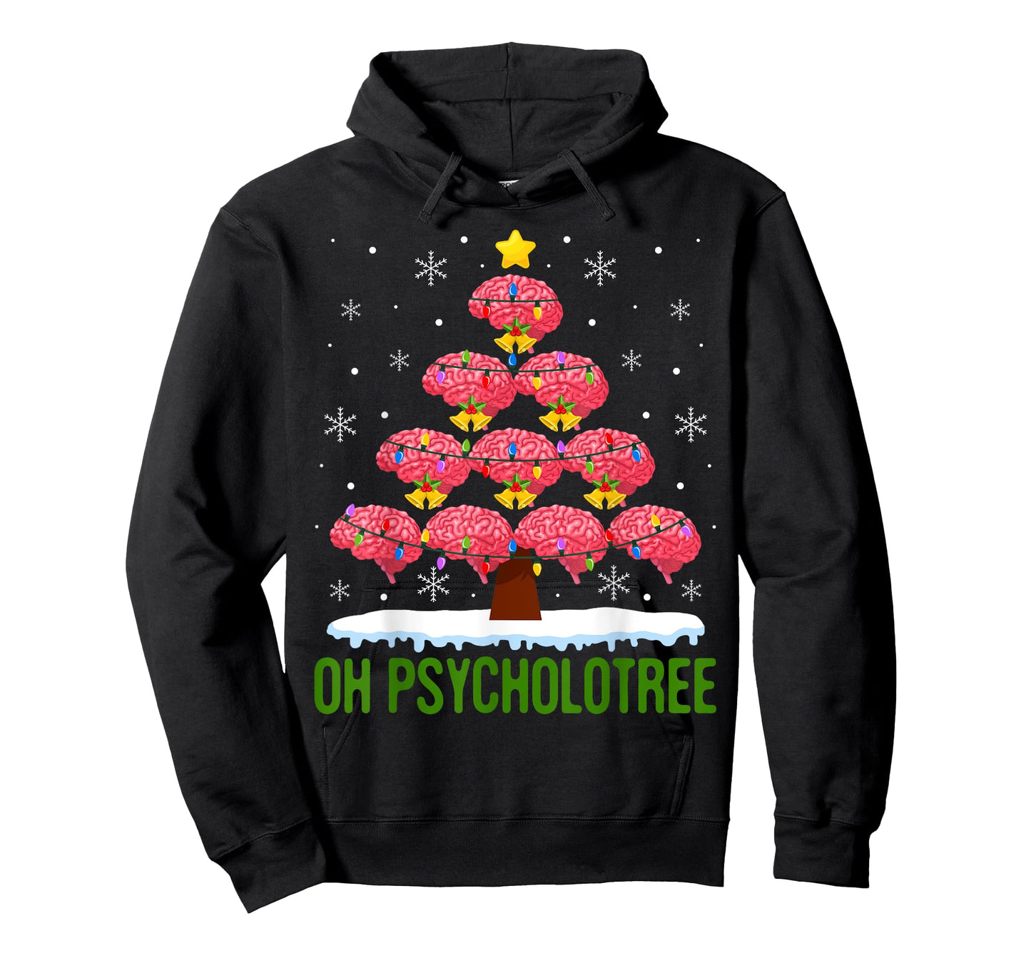 Christmas Tree Oh Psycholotree Psychology Brain Ugly Sweater T-Shirt