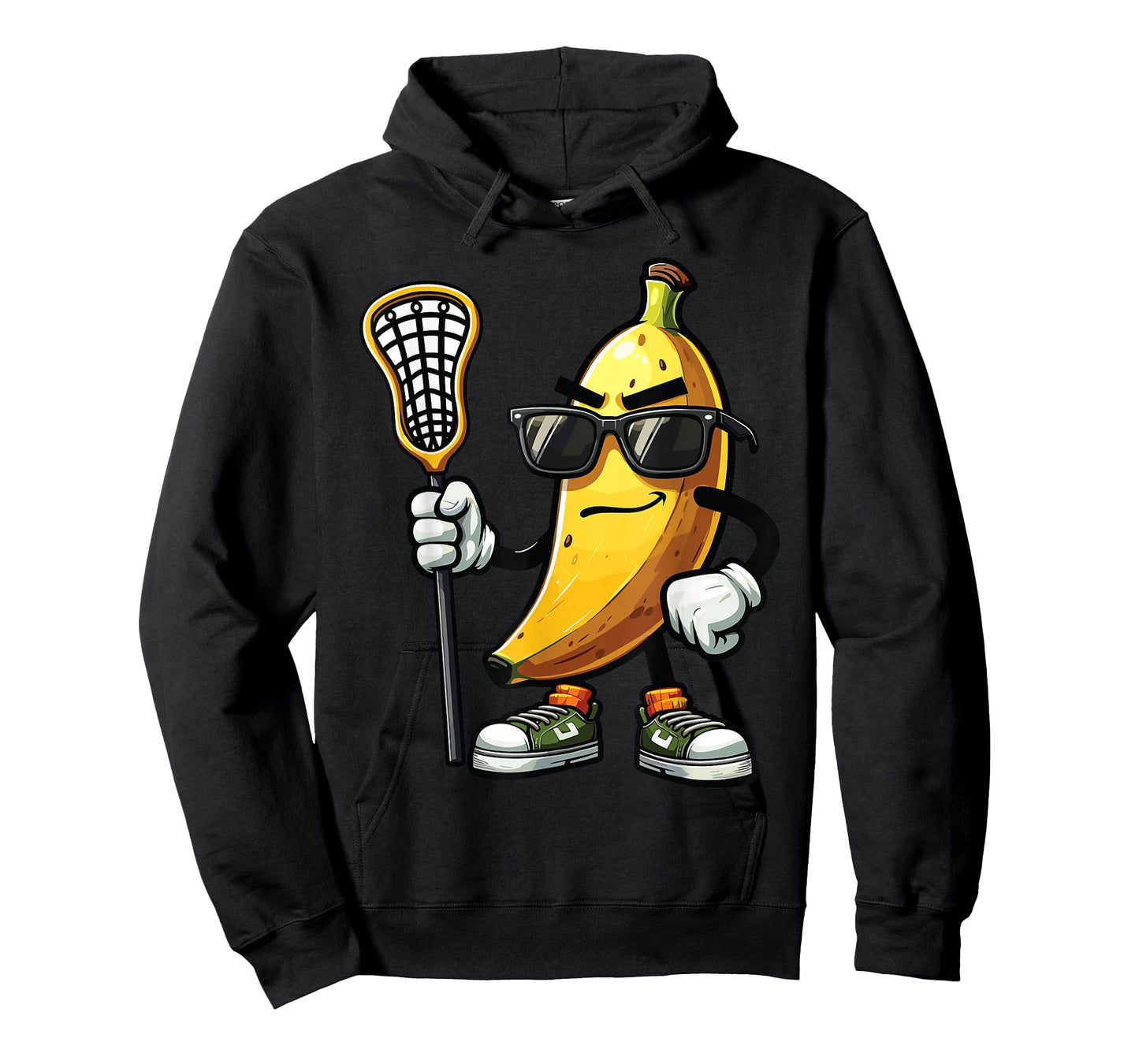 Banana Playing Lacrosse Funny Youth Boys Lacrosse Goalie T-Shirt