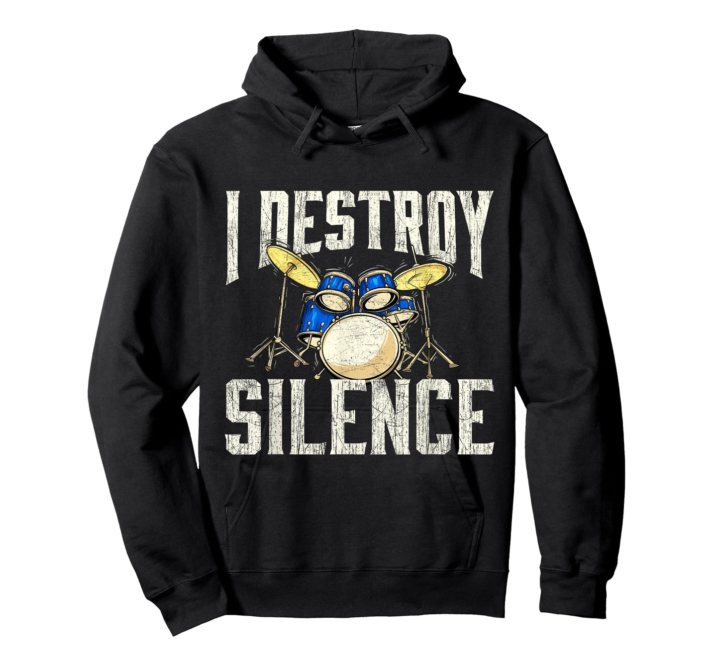 I Destroy Silence - Drum Sets Drummer Band Musician Drumming T-Shirt
