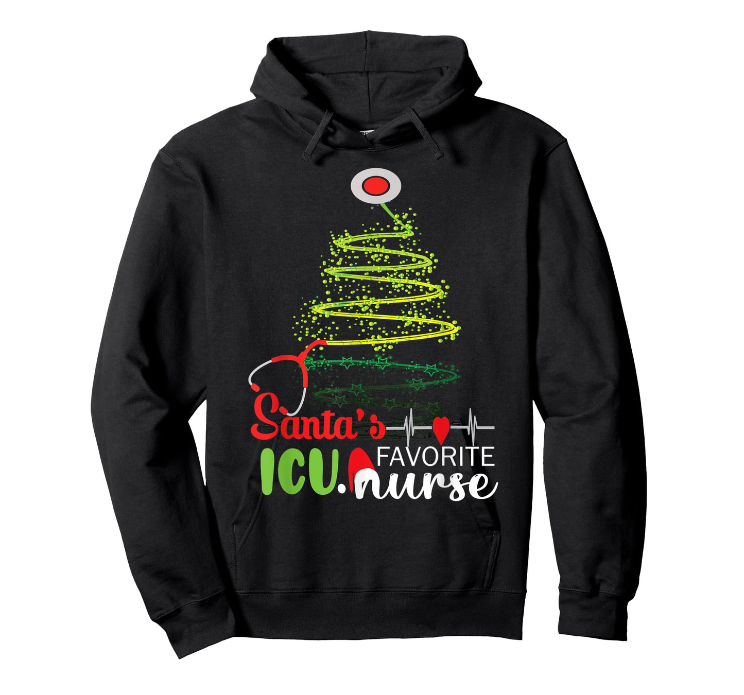 Christmas Party Intensive Care Santa's Favorite ICU Nurse T-Shirt