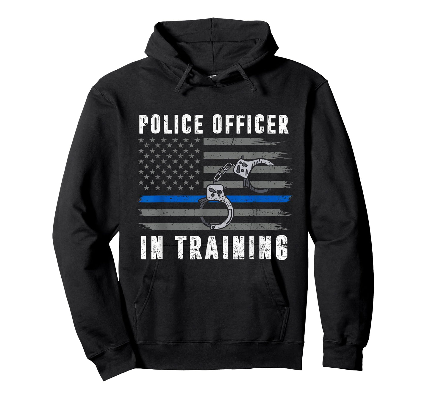 Police Officer In Training Thin Blue Line Flag American USA T-Shirt