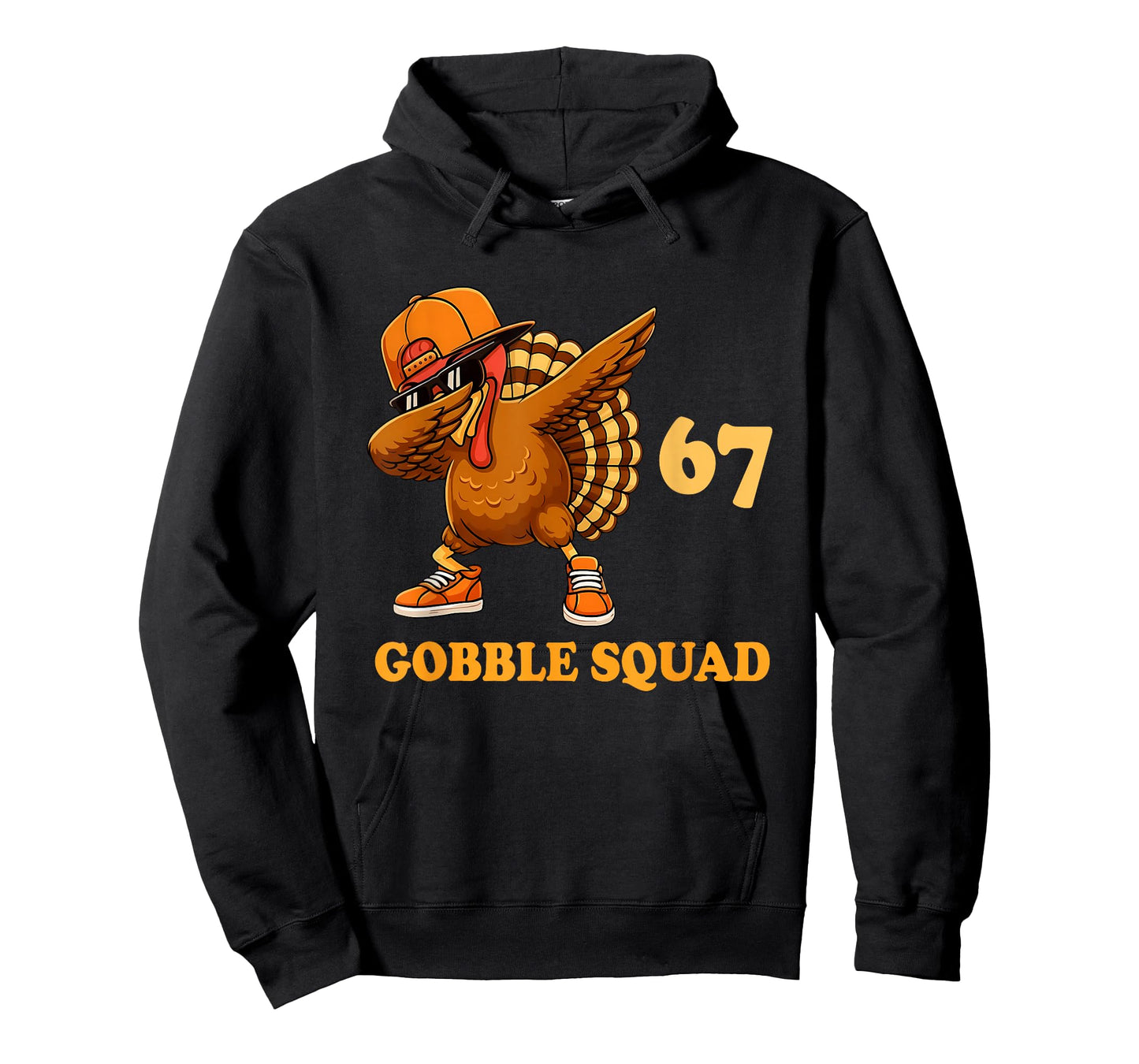 67 Gobble Squad Dabbing Turkey Thanksgiving Design Boys Kids T-Shirt