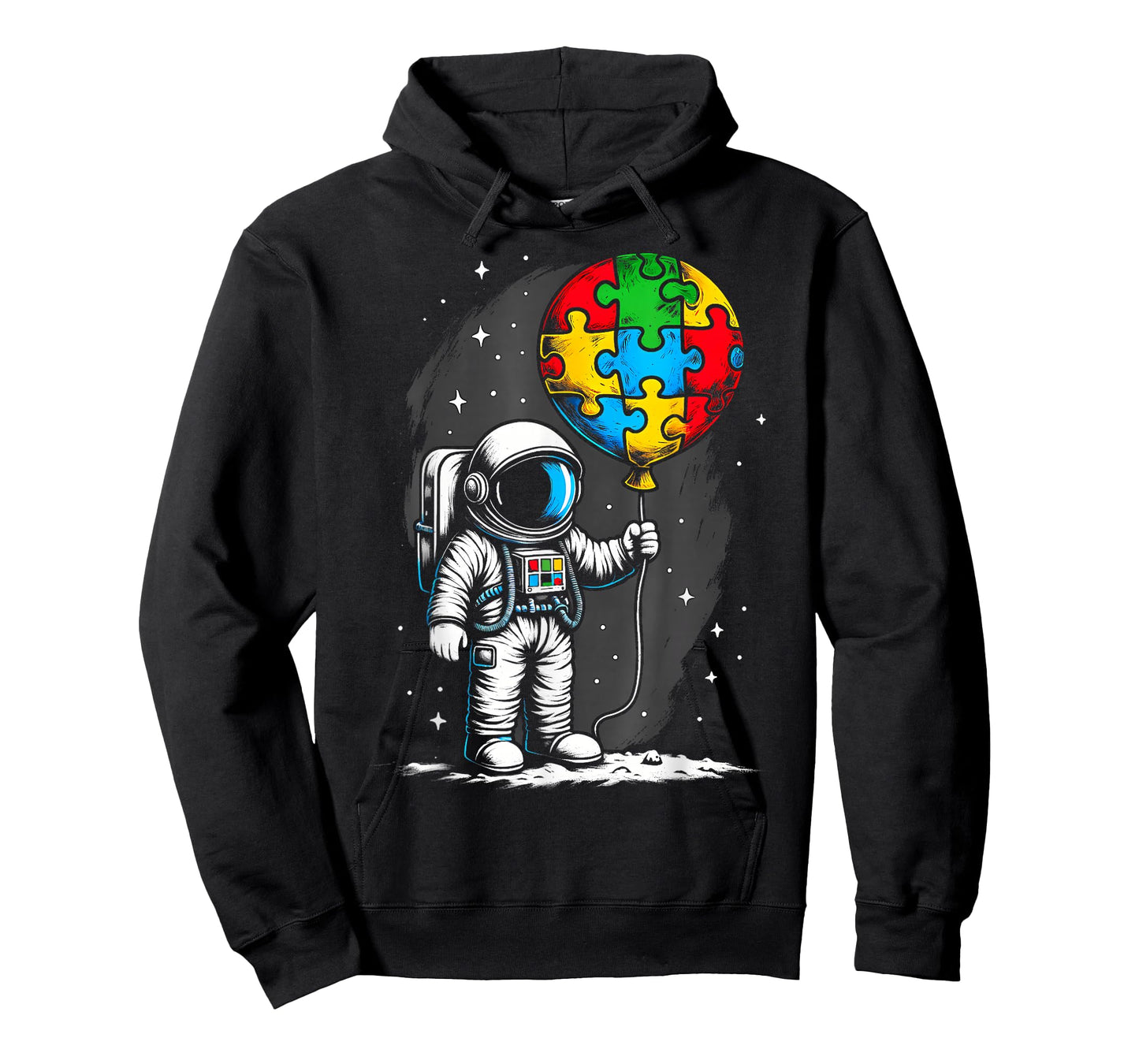 Astronaut Balloon Autism Awareness Space Autistic Kids Boys T-Shirt