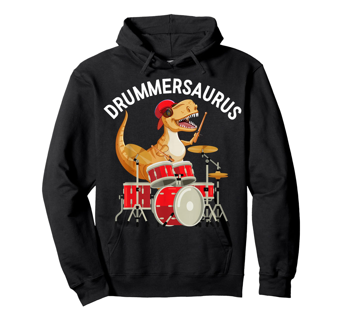 Drummersaurus Dinosaur Musician T Rex Playing Drum Drummer T-Shirt
