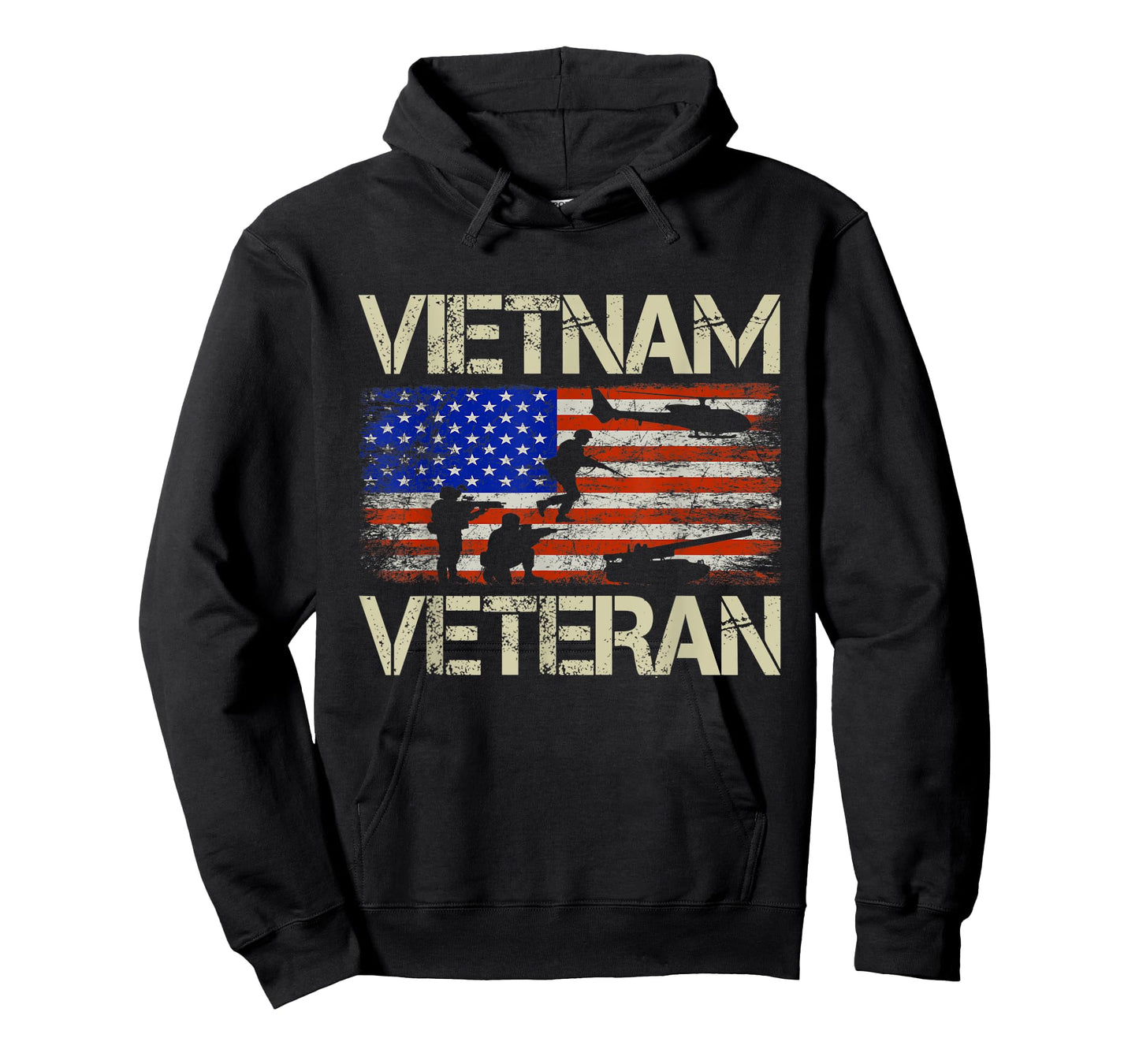 Vietnam Veteran American Flag Retro Vintage Fathers Day Women Men T-Shirt