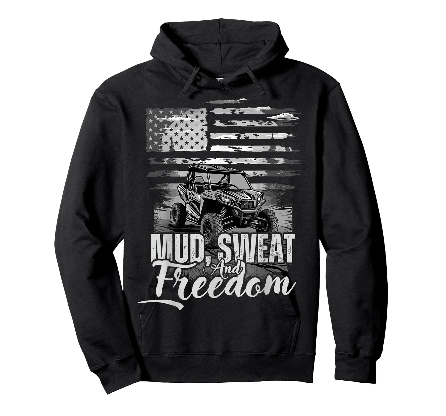 Mud Sweat and Freedom, Patriotic American Offroad SxS UTV T-Shirt