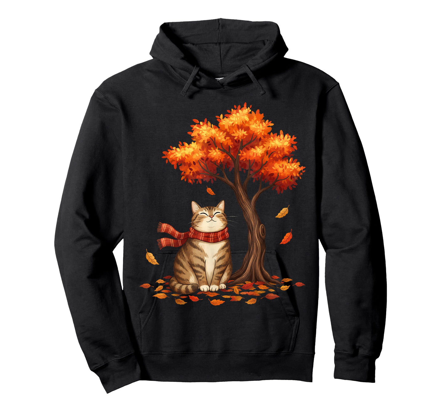 Cute Cat Leaf Thanksgiving Fall Autumn Kitty Meow Costume T-Shirt