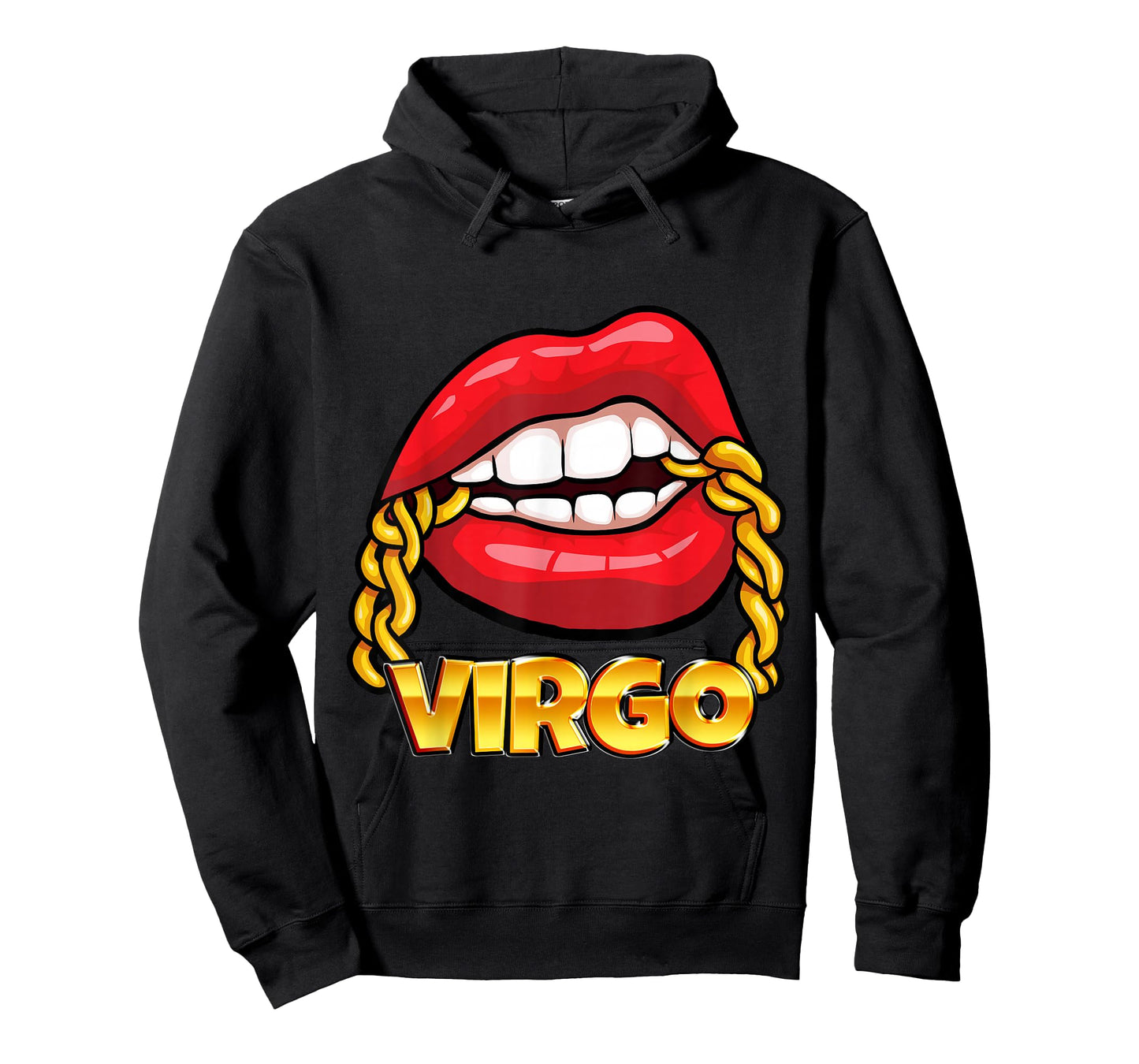 Juicy Lips Gold Chain Virgo Zodiac Sign T-Shirt