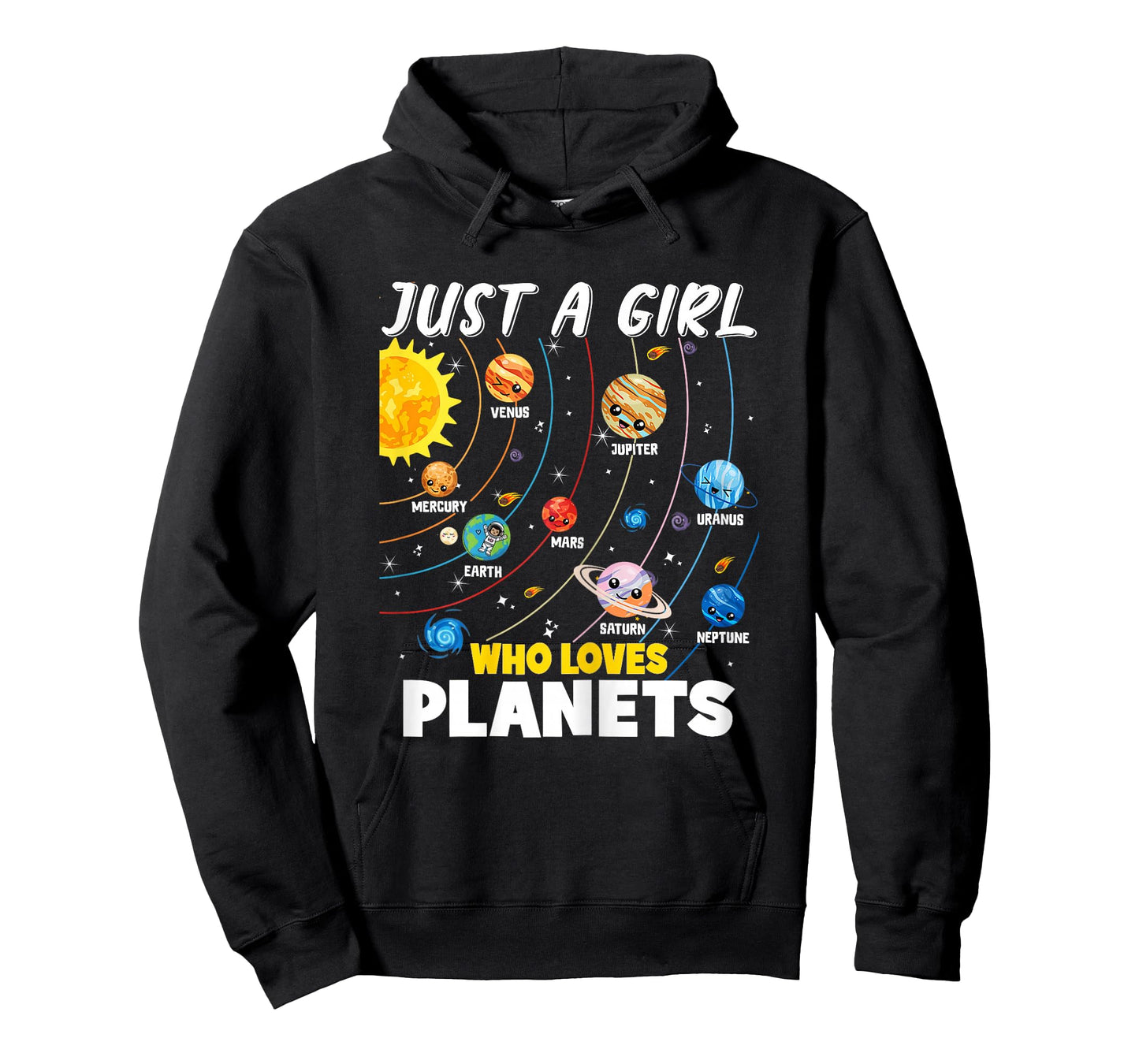 Just A Girl Who Loves Planets Solar Space Science Lover Girl T-Shirt