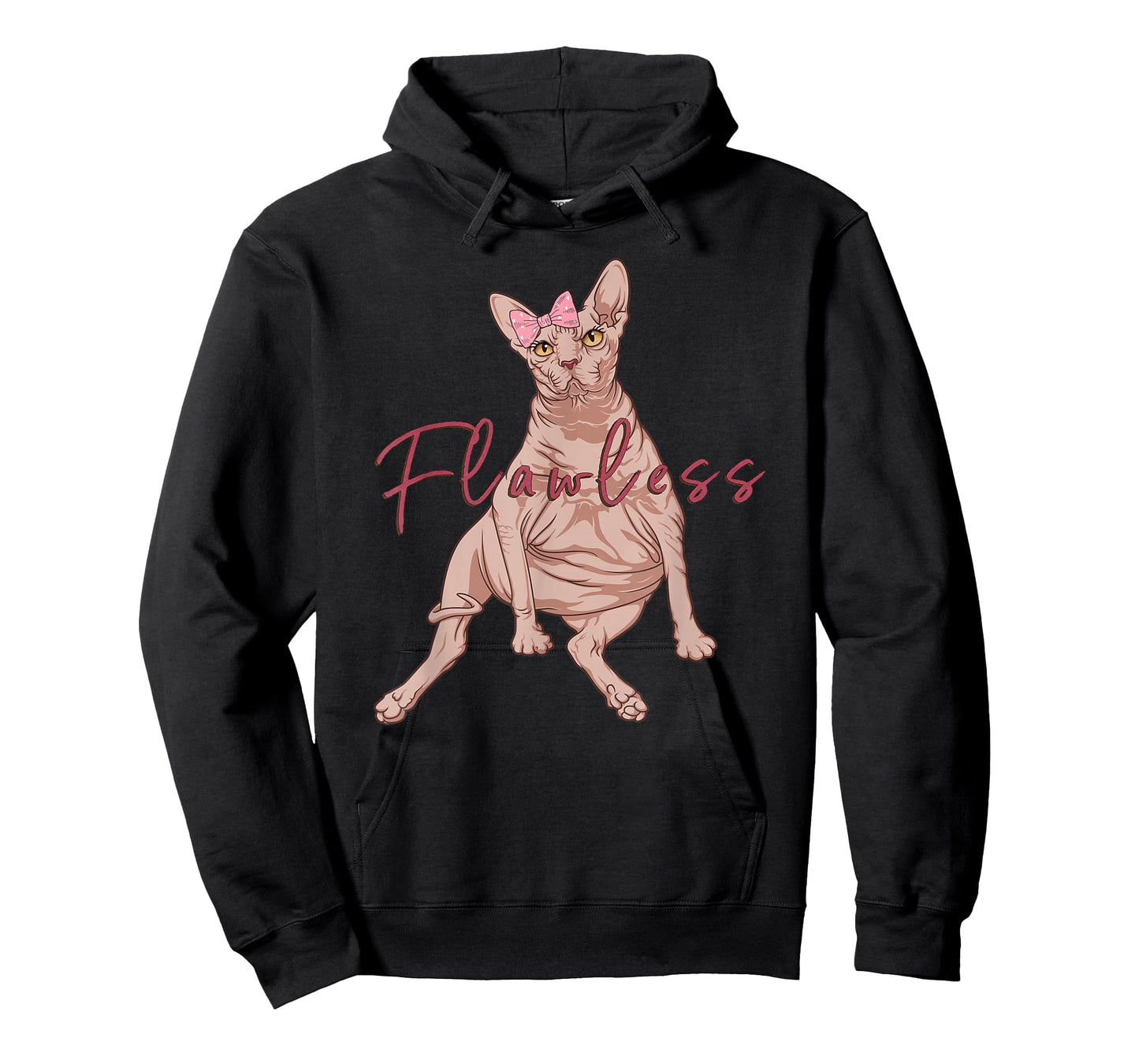Funny Sphynx Cat Flawless Naked Cat Fat Hairless Cat T-Shirt
