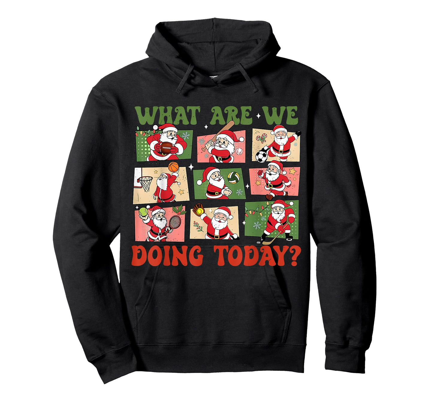 Retro What are We Doing Today Santa PE Teacher Team Xmas T-Shirt
