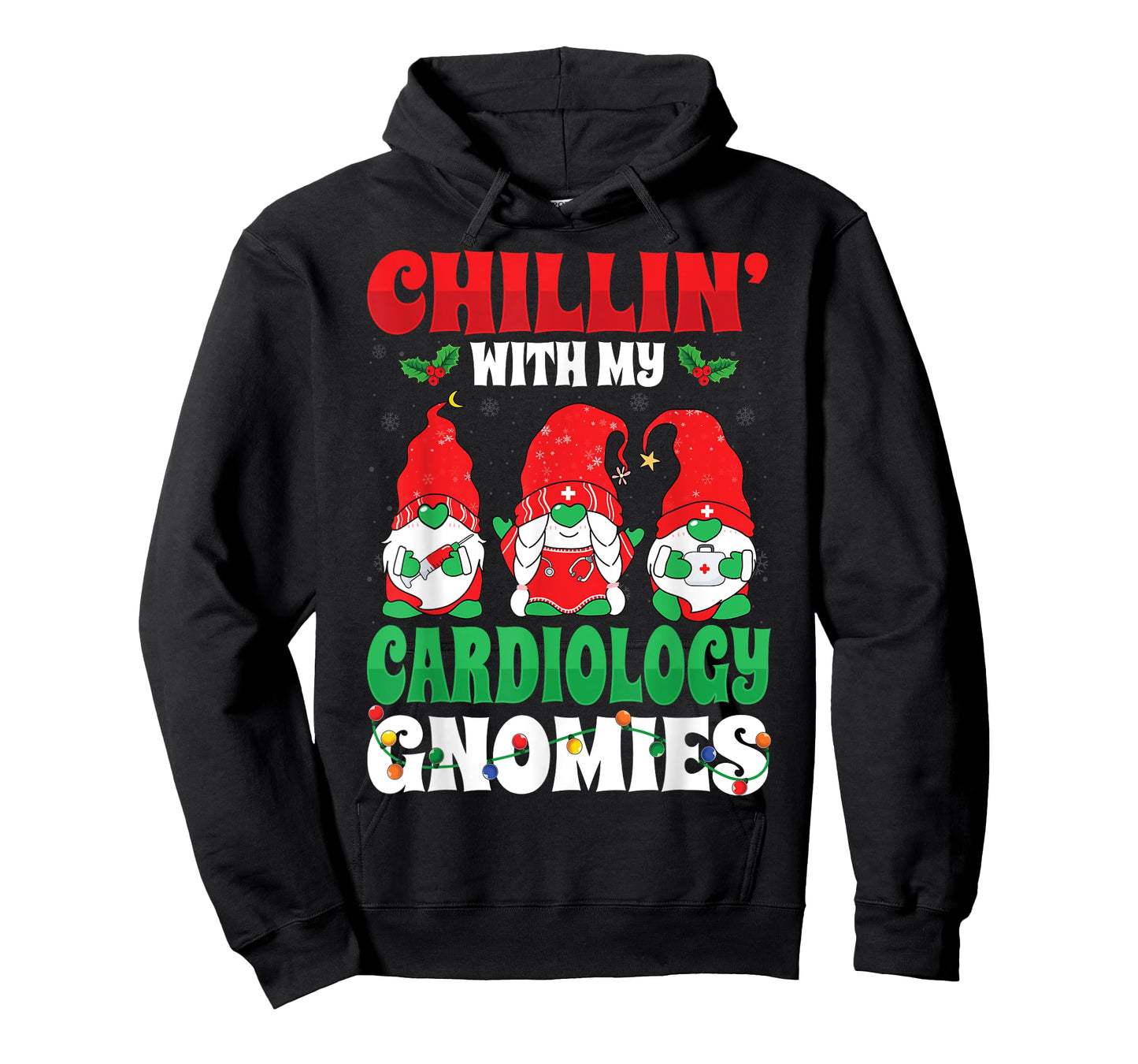 Chillin with My Cardiology Cardiac Nurse Christmas Gnomes T-Shirt