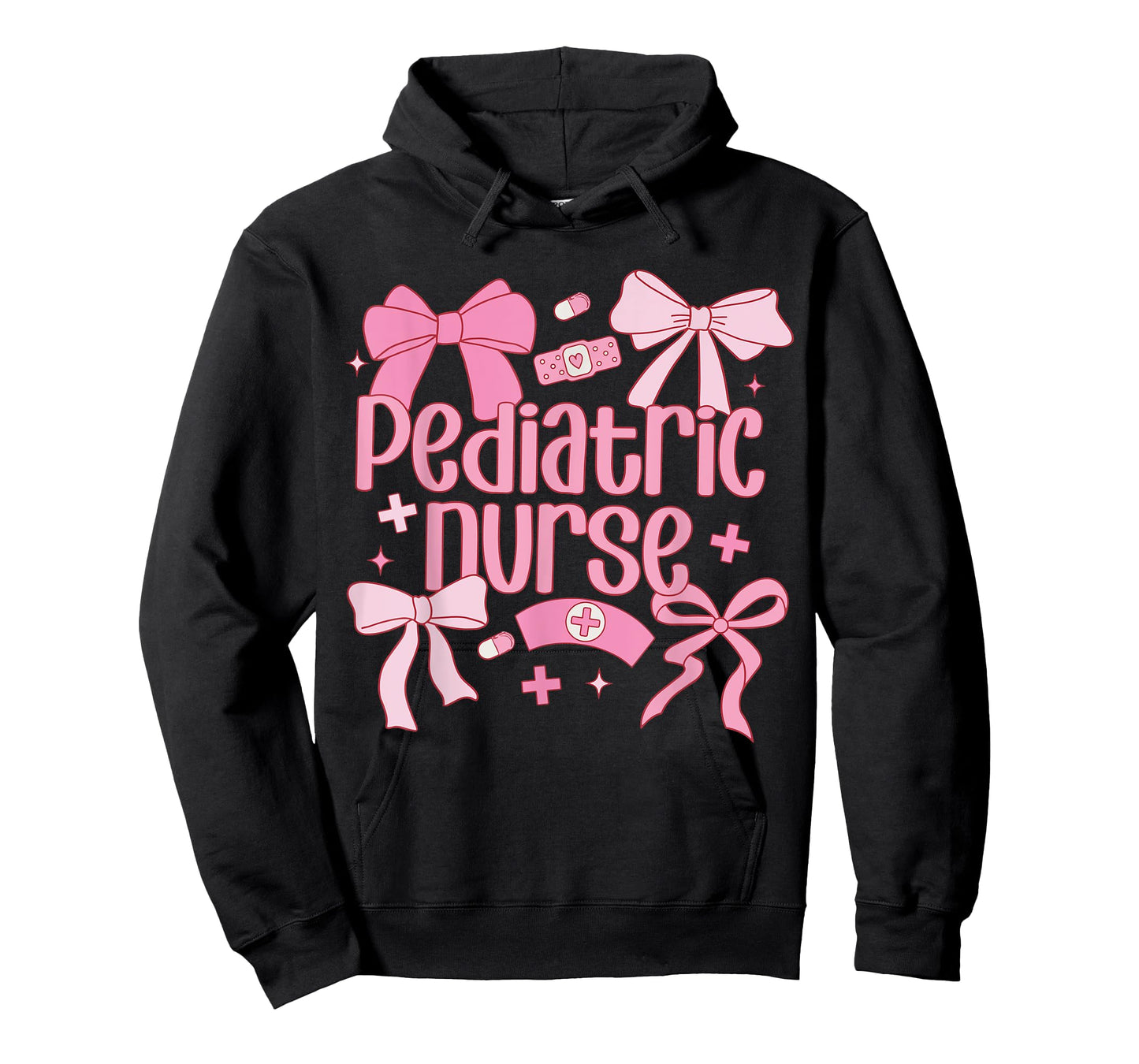 Cute Pink Coquette Bow Pediatric Nurse T-Shirt
