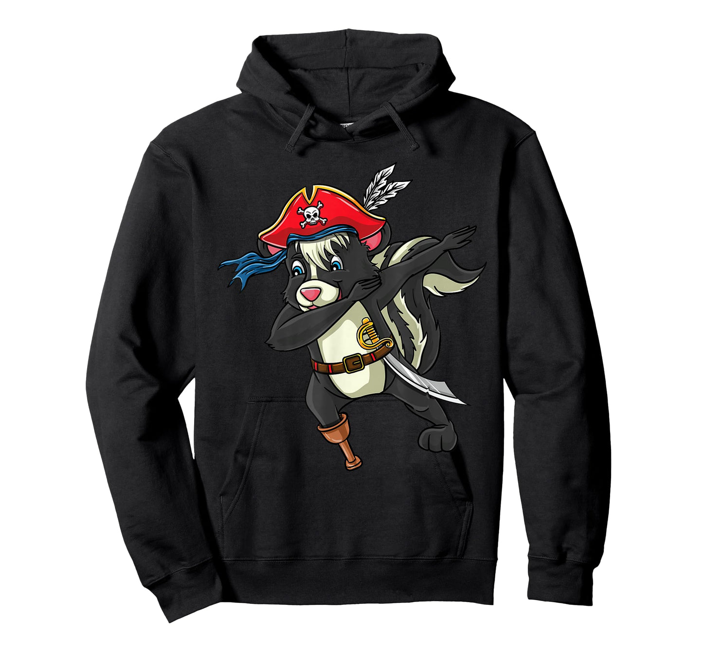 Dabbing Pirate Skunk Halloween T-Shirt
