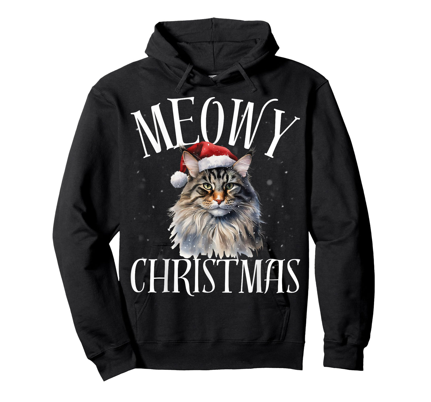 Funny Meowy Christmas Maine Coon Cat Merry Xmas Holiday T-Shirt