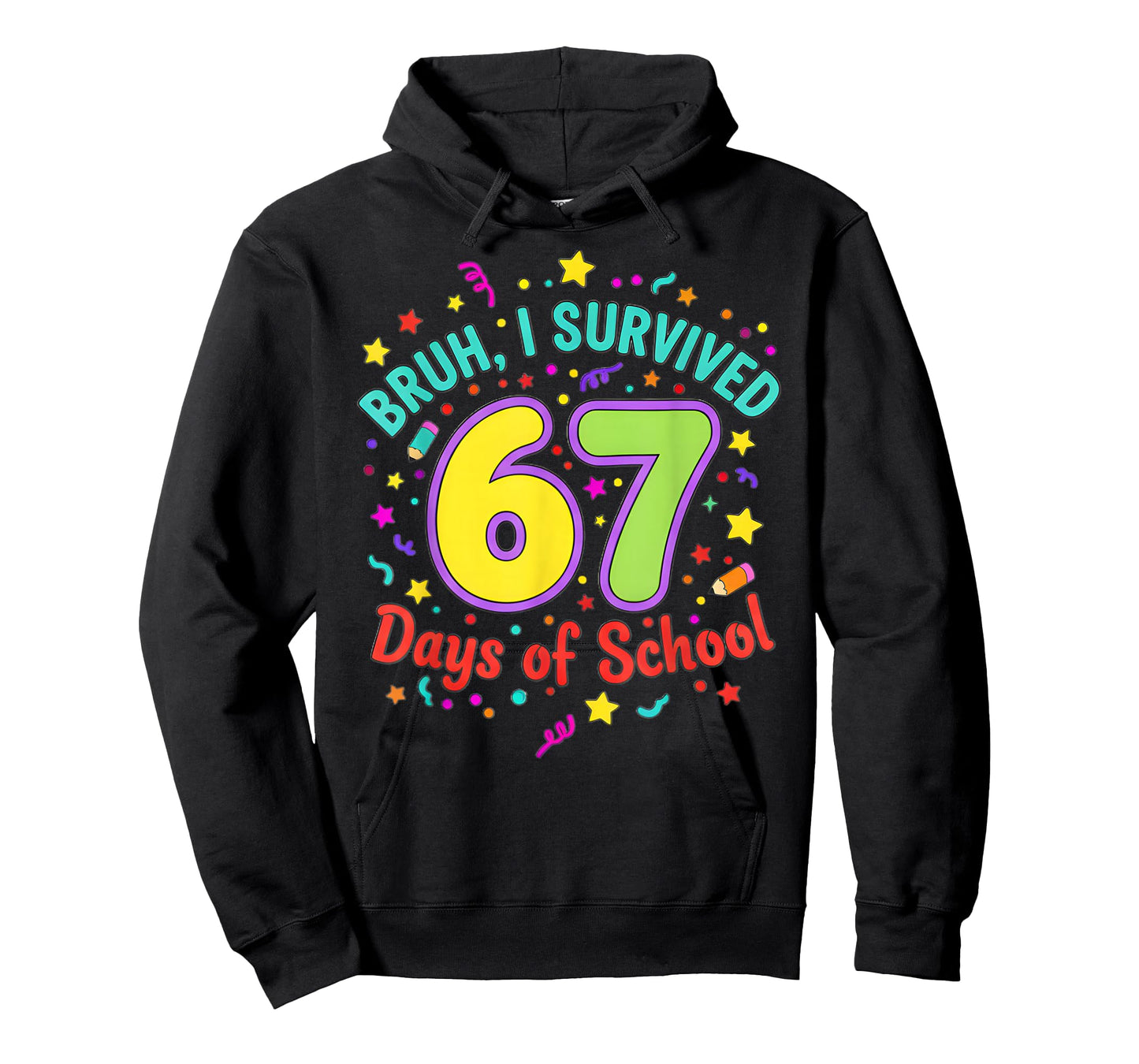Bruh I Survived 67 Days of School Meme Kids Boys 67th Day T-Shirt