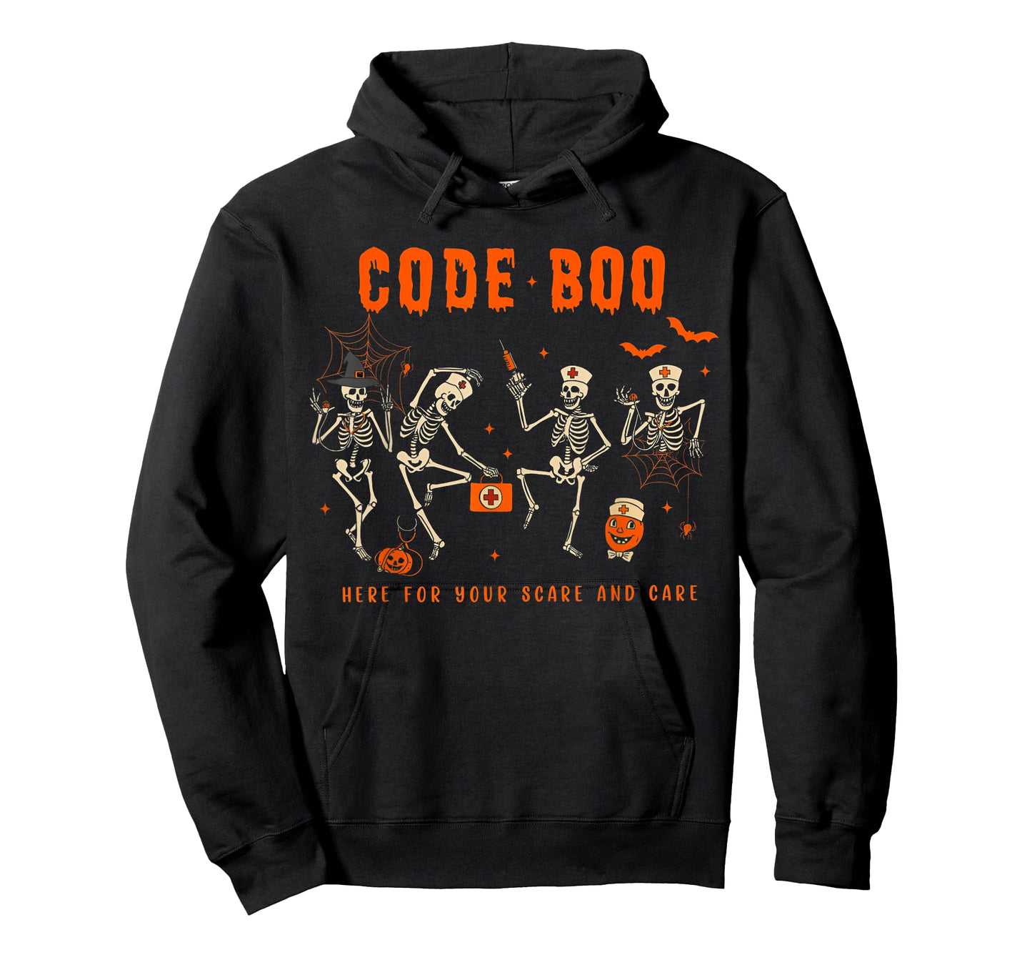 Code Boo Here for Your Scare and Care Nurse Halloween T-Shirt