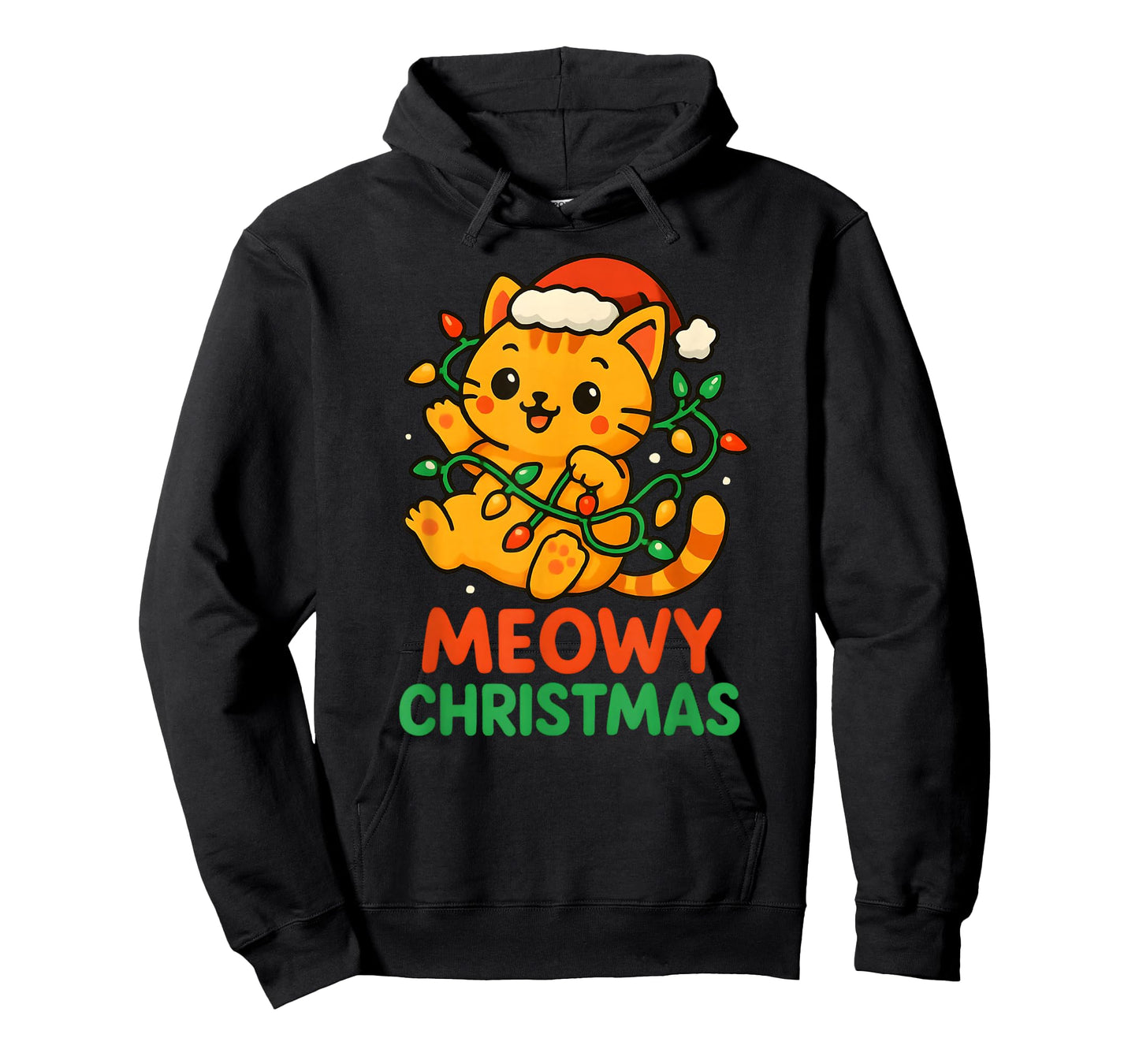 Meowy Christmas Cute Orange Tabby Cat T-Shirt