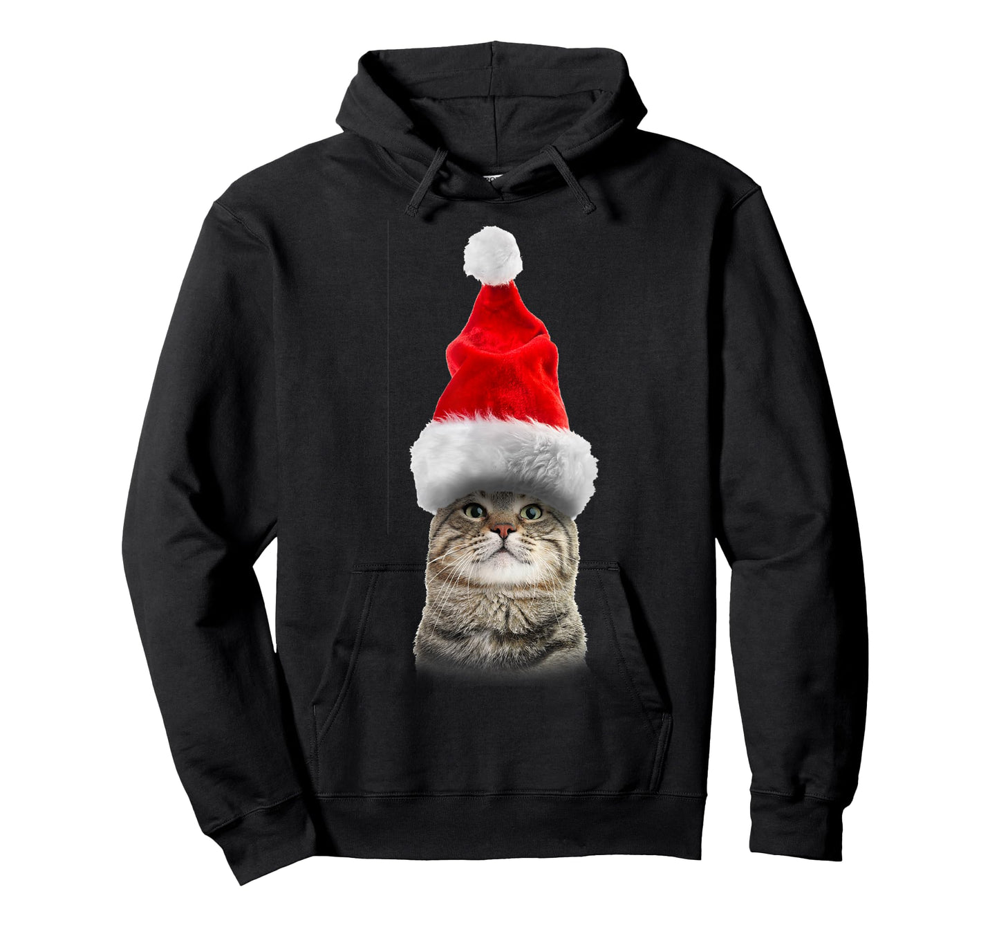 Christmas Tabby Cat in Santa Hat Meowy Christmas Fun T shirt T-Shirt for Men Women Kids