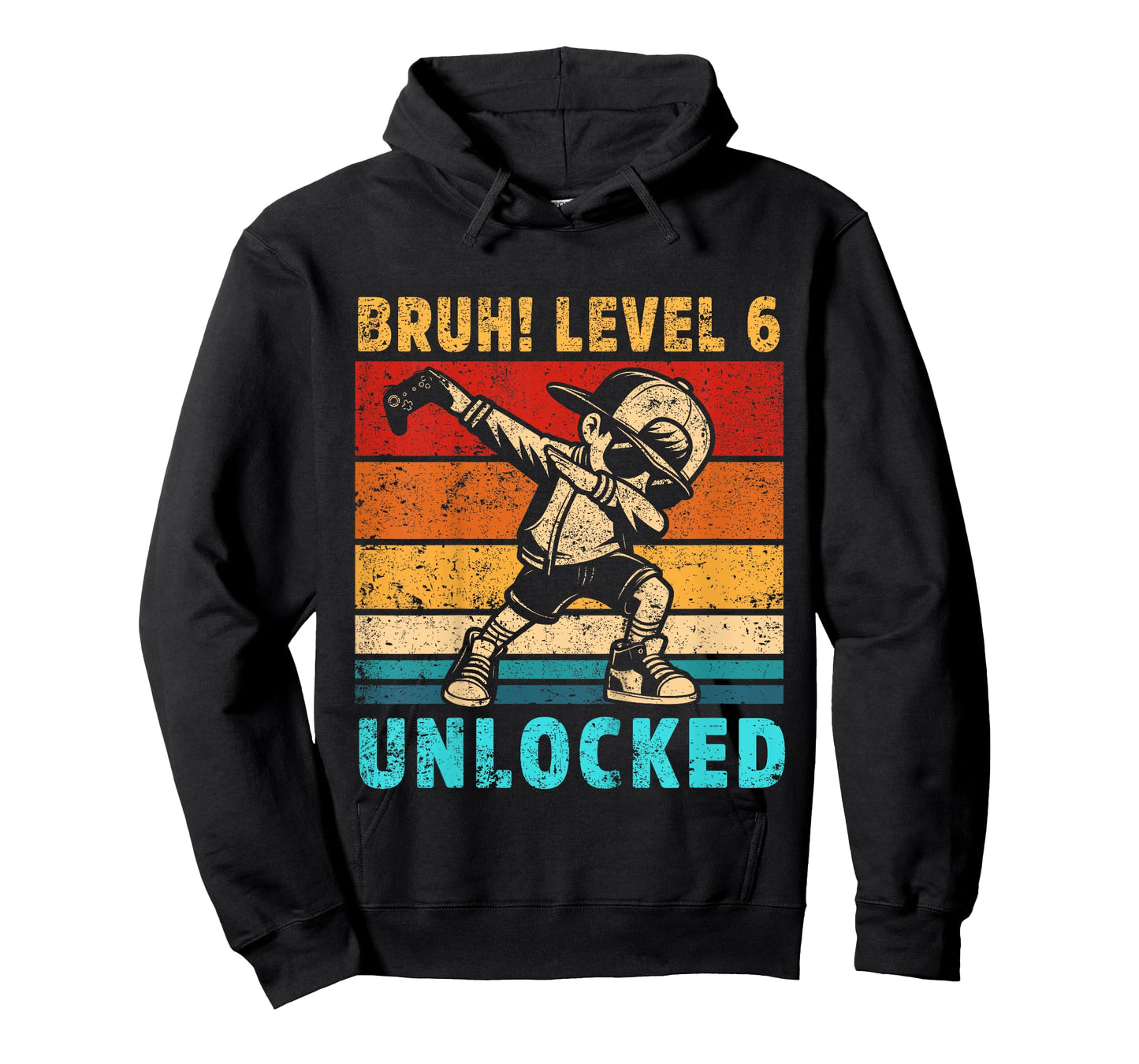 Kids 6 Year Old Birthday Dabbing Boy Bruh 6th level unlocked T-Shirt