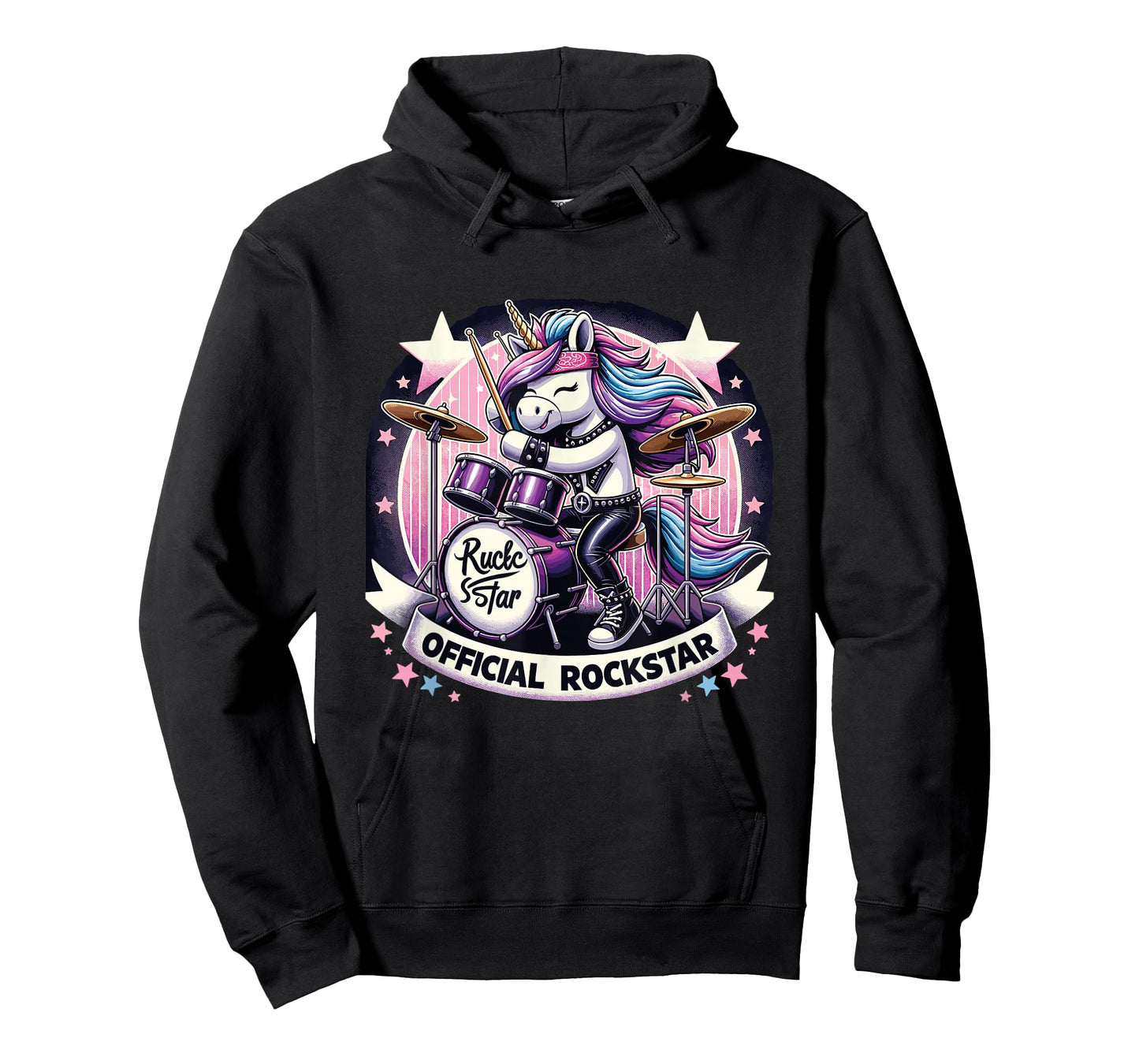 Funny Unicorn Drums Rockstar Band official rockstar T-Shirt