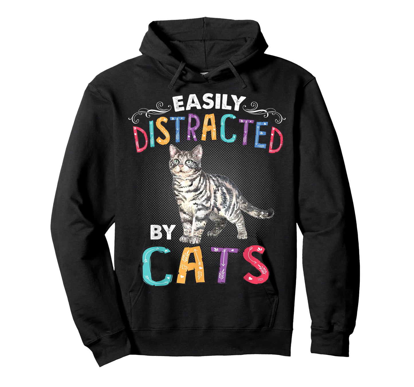 Easily Distracted By Cats Funny Cat T-Shirt